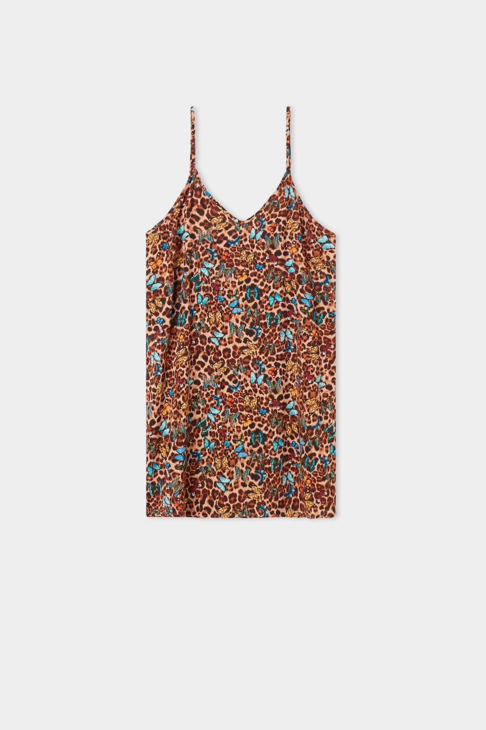 Animal Animal-print Butterfly Print 573v Tezenis Flared Viscose Fabric Mini Dress | 143026-DEI