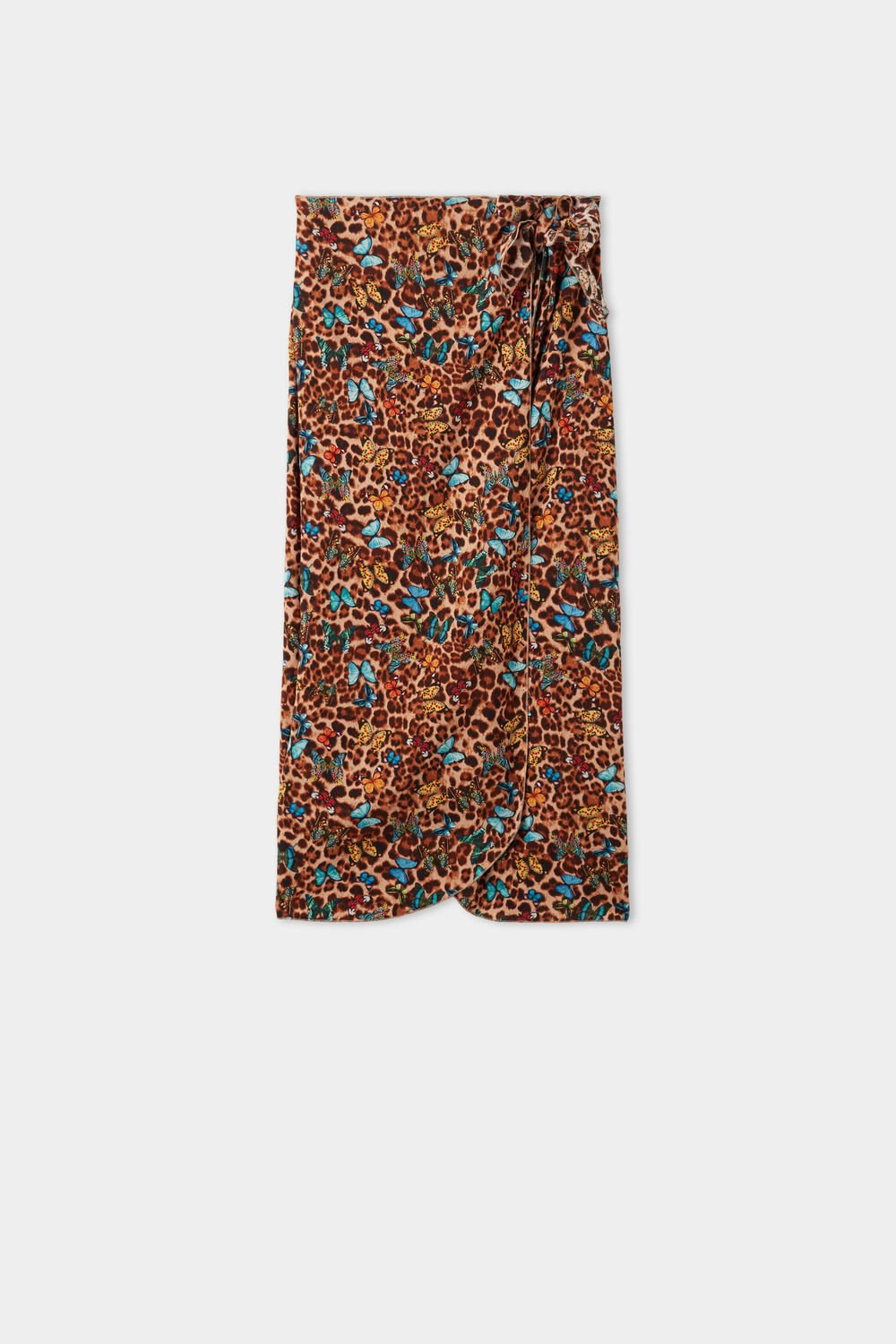 Animal Animal-print Butterfly Print 573v Tezenis Plain Weave Midi Pareo Skirt | 297018-UVC