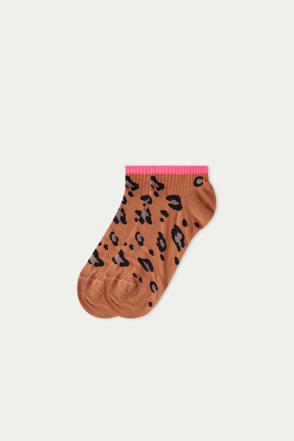 Animal Camel Spot Print 468v Tezenis Appliquéd Patterned Cotton No-Show Socks | 586712-TCA