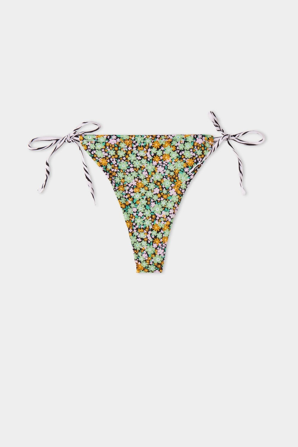 Animal Flower Print 593v Tezenis Pretty Flower Zebra String Brazilian Bottoms | 726301-ONT