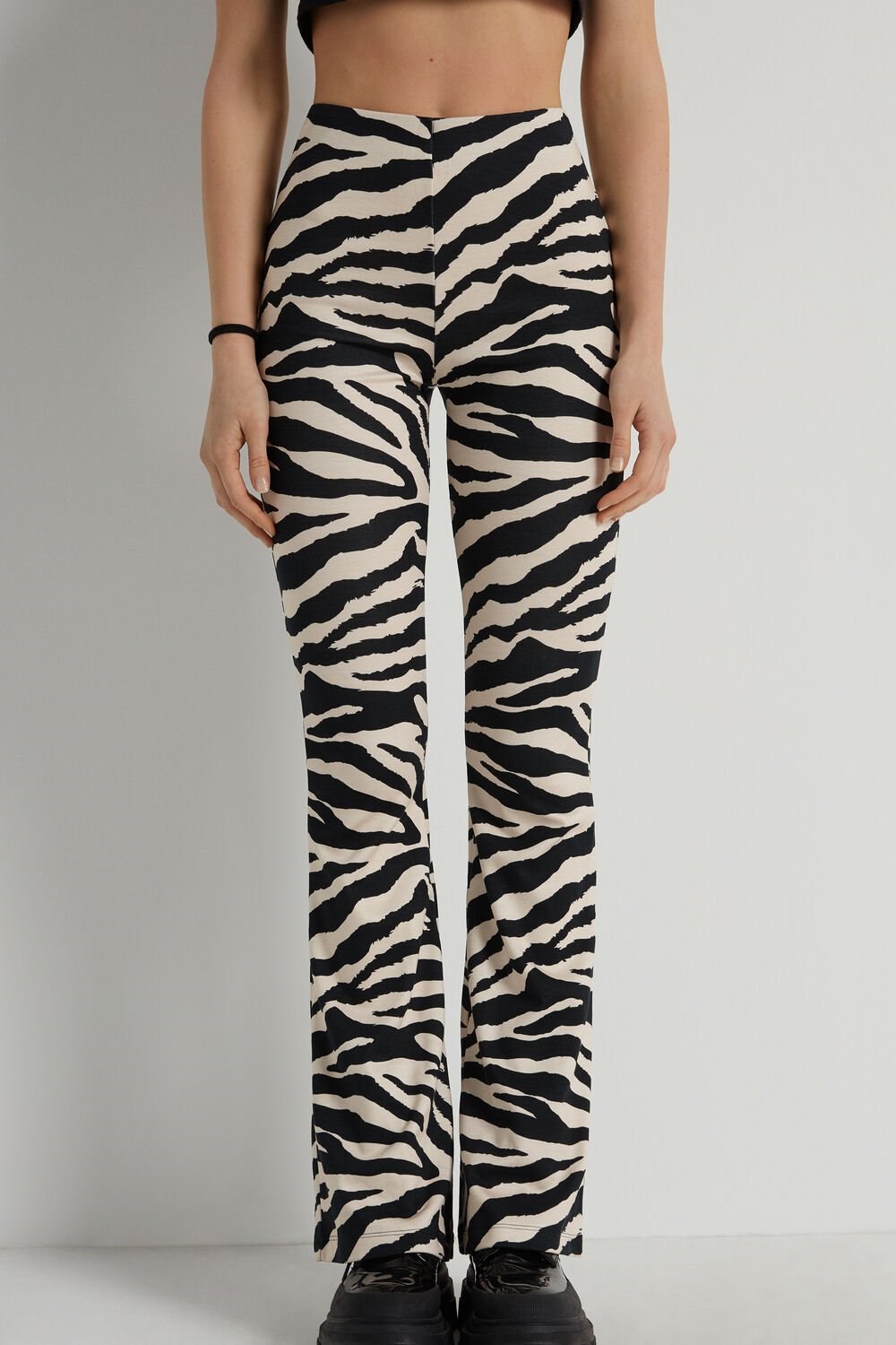 Animal Milk White/Black Zebra Print 306v Tezenis Milano Stitch Light Dance Pants | 561209-ZNW