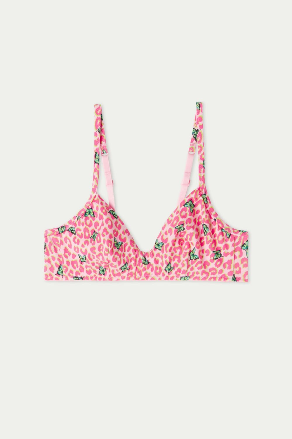 Animal Spotted Butterfly Print 297v Tezenis Lisbon Triangle Bra in Printed Cotton | 627493-TRP