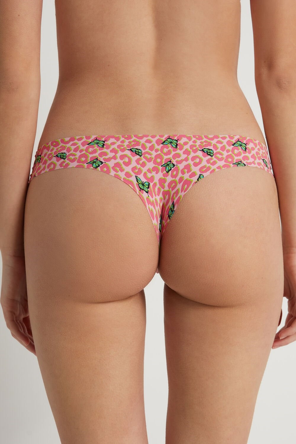 Animal Spotted Butterfly Print 297v Tezenis Raw Edge Brazilian Brief in Printed Microfiber | 920473-QRP