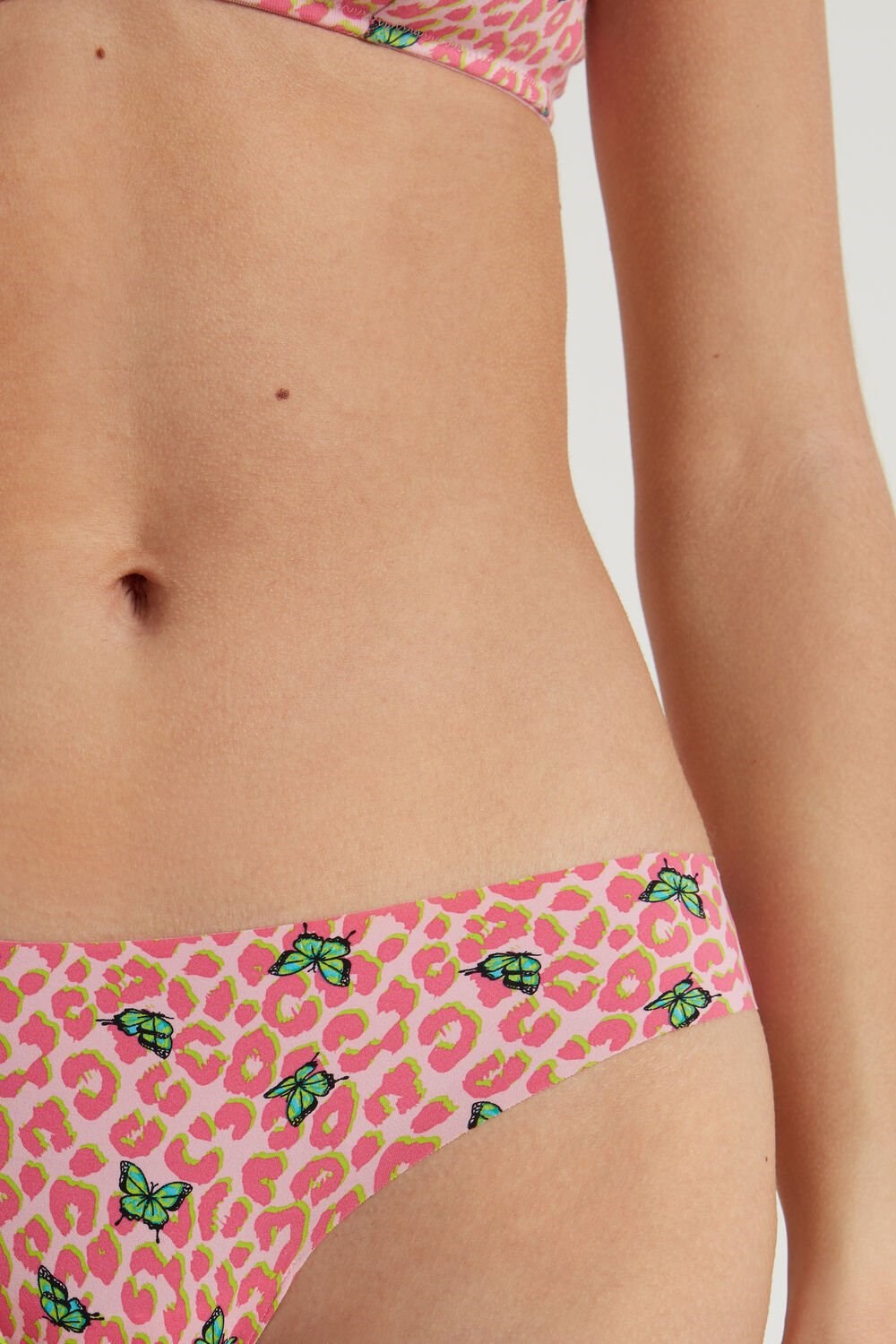 Animal Spotted Butterfly Print 297v Tezenis Raw Edge Brazilian Brief in Printed Microfiber | 920473-QRP