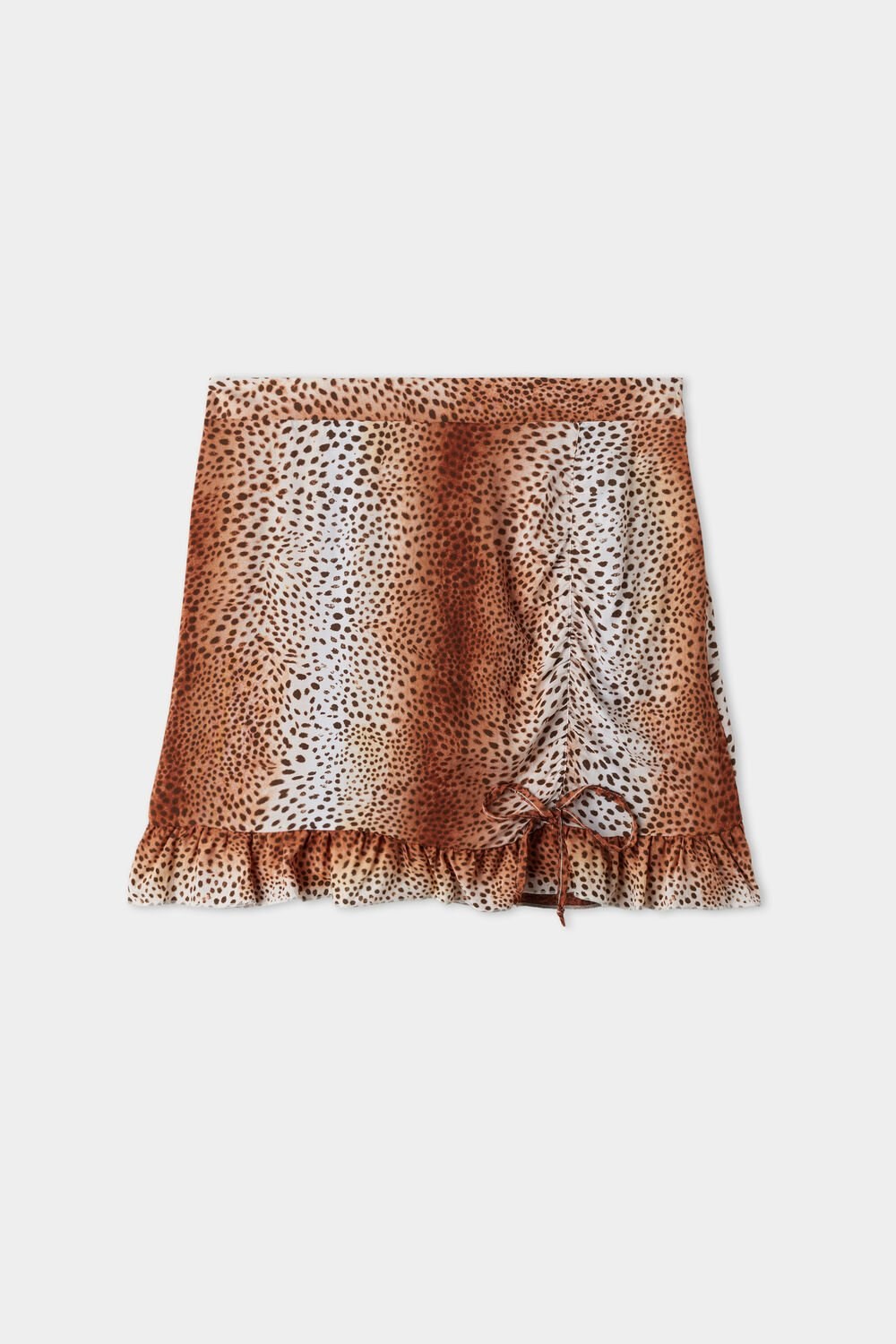 Animal Vintage Animal Print 614v Tezenis Viscose Fabric Shorts with Side Gathering | 705814-KMJ