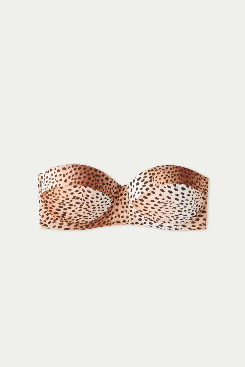 Animal Vintage Animal Print 614v Tezenis Vintage Animal Print Padded Bandeau Bikini Top | 867420-QKH