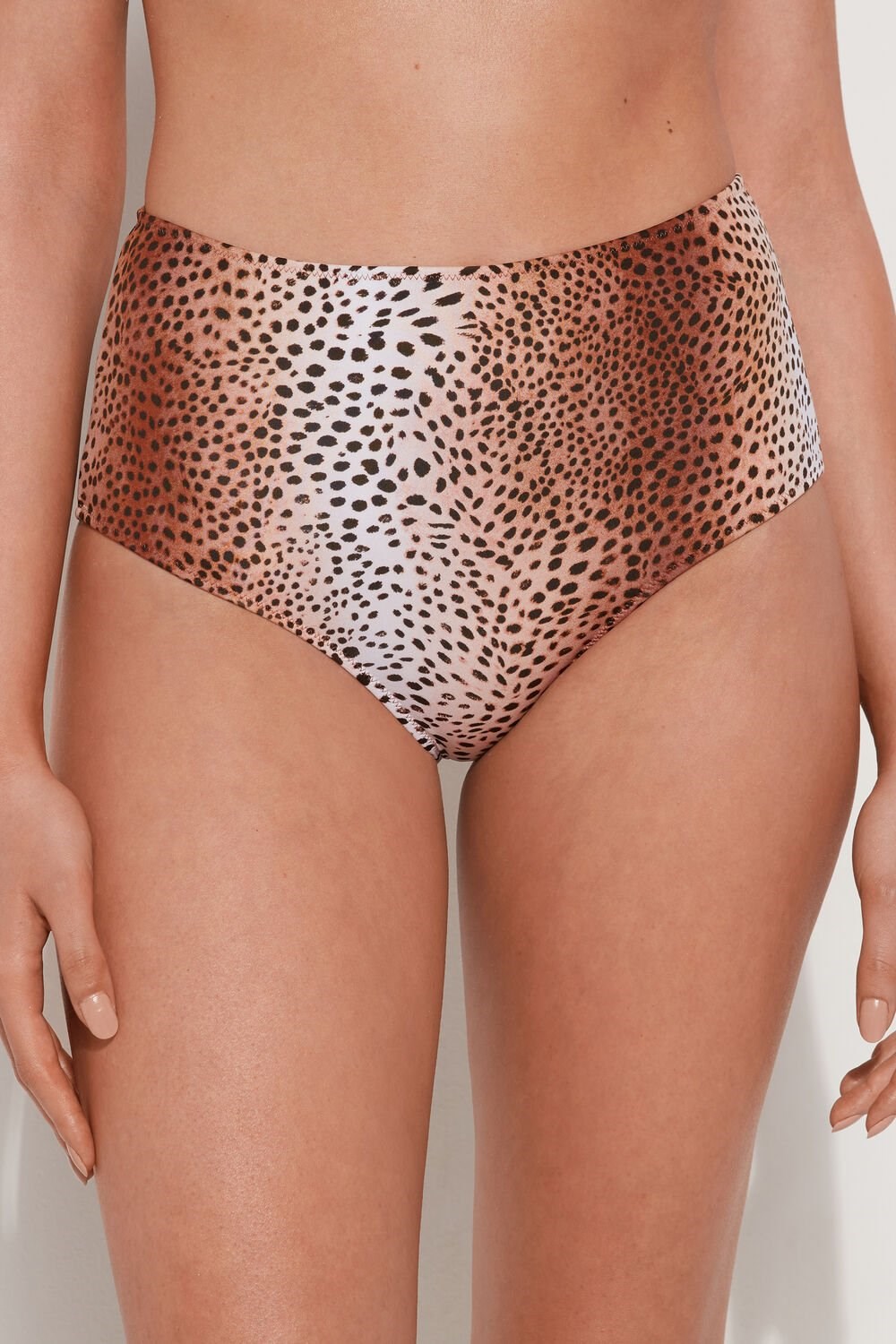 Animal Vintage Animal Print 614v Tezenis Vintage Animal Print High-Rise Bikini Bottoms | 914075-DQA