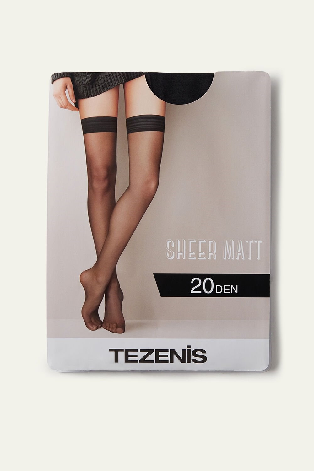 Black Black 019 Tezenis 20 Denier Thigh-Highs | 754293-DPV