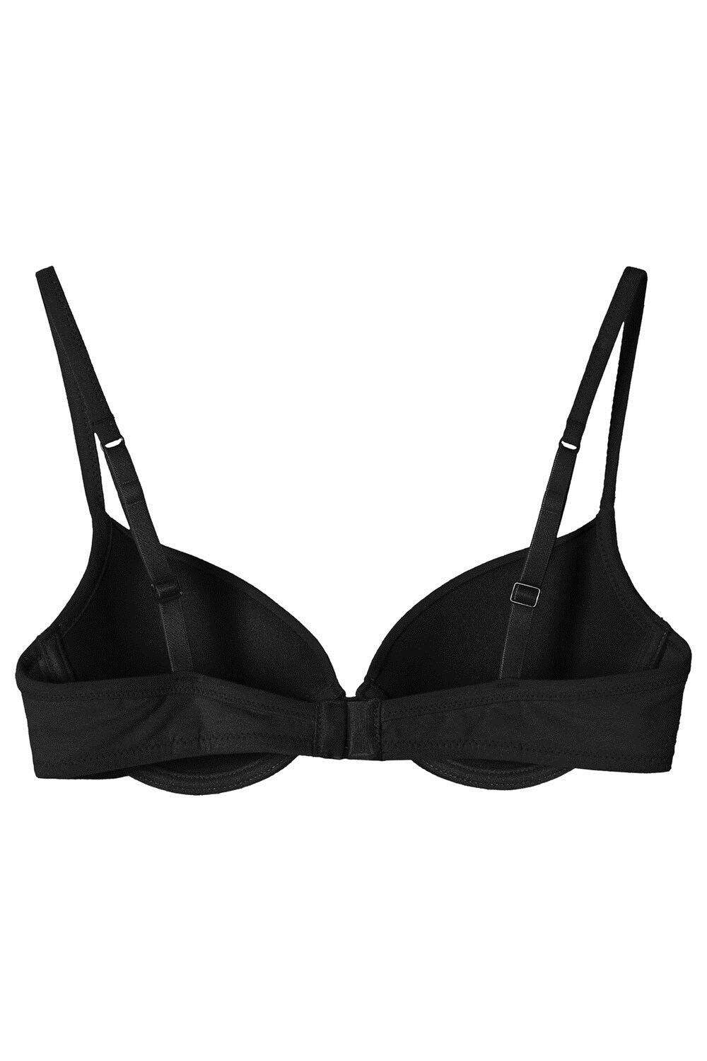 Black Black 019 Tezenis Athens Push-Up Bra in Cotton | 075369-KVE