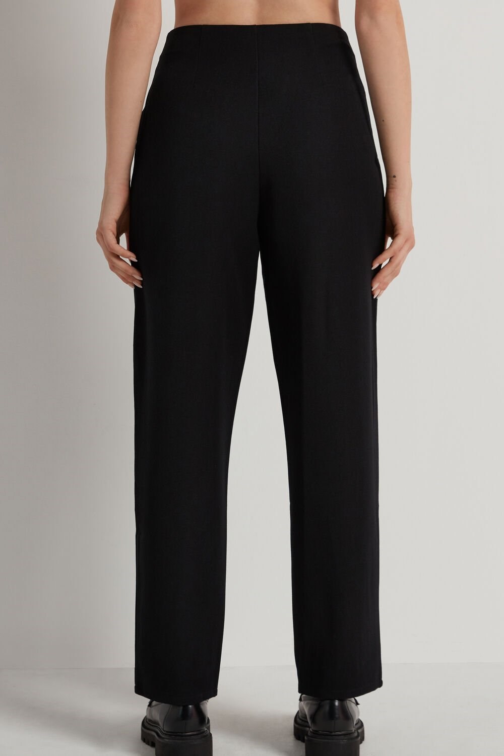 Black Black 019 Tezenis Cloth Cigarette Pants | 935168-OLN