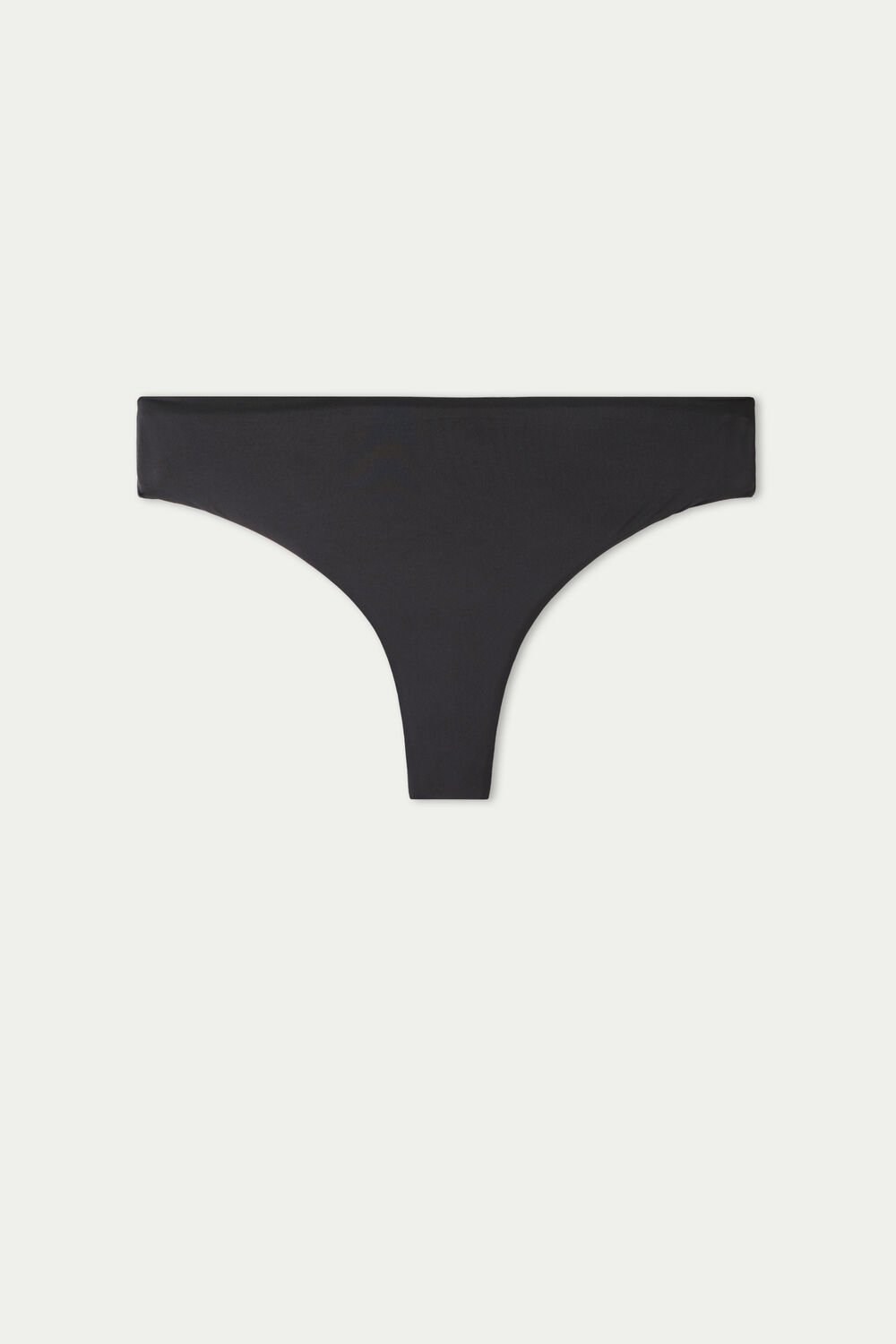 Black Black 019 Tezenis Gathered Recycled Microfiber High Cut Brazilian Bikini Bottom | 785640-JIT