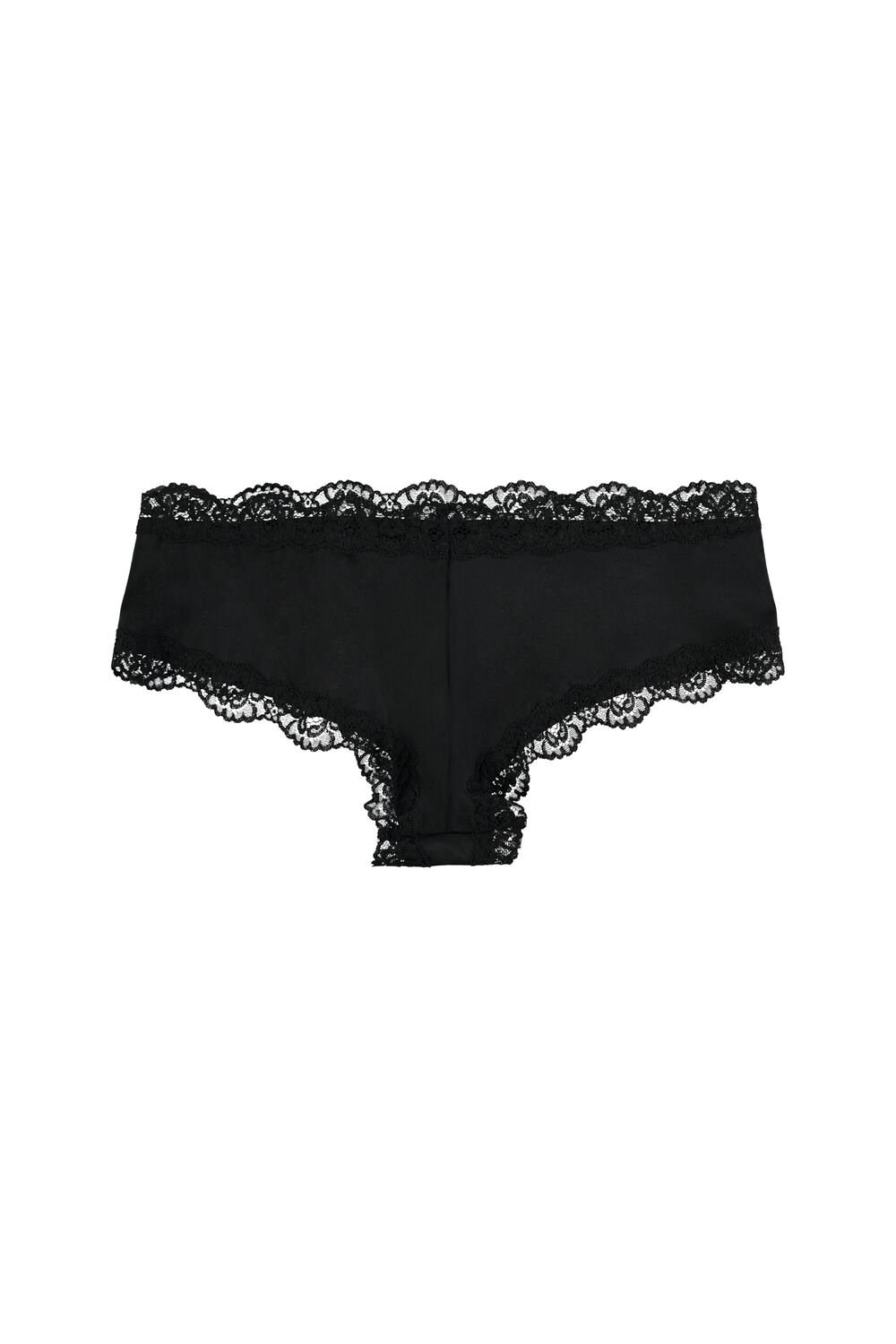 Black Black 019 Tezenis Lace and Microfiber Cheeky Hipster | 514279-GHM