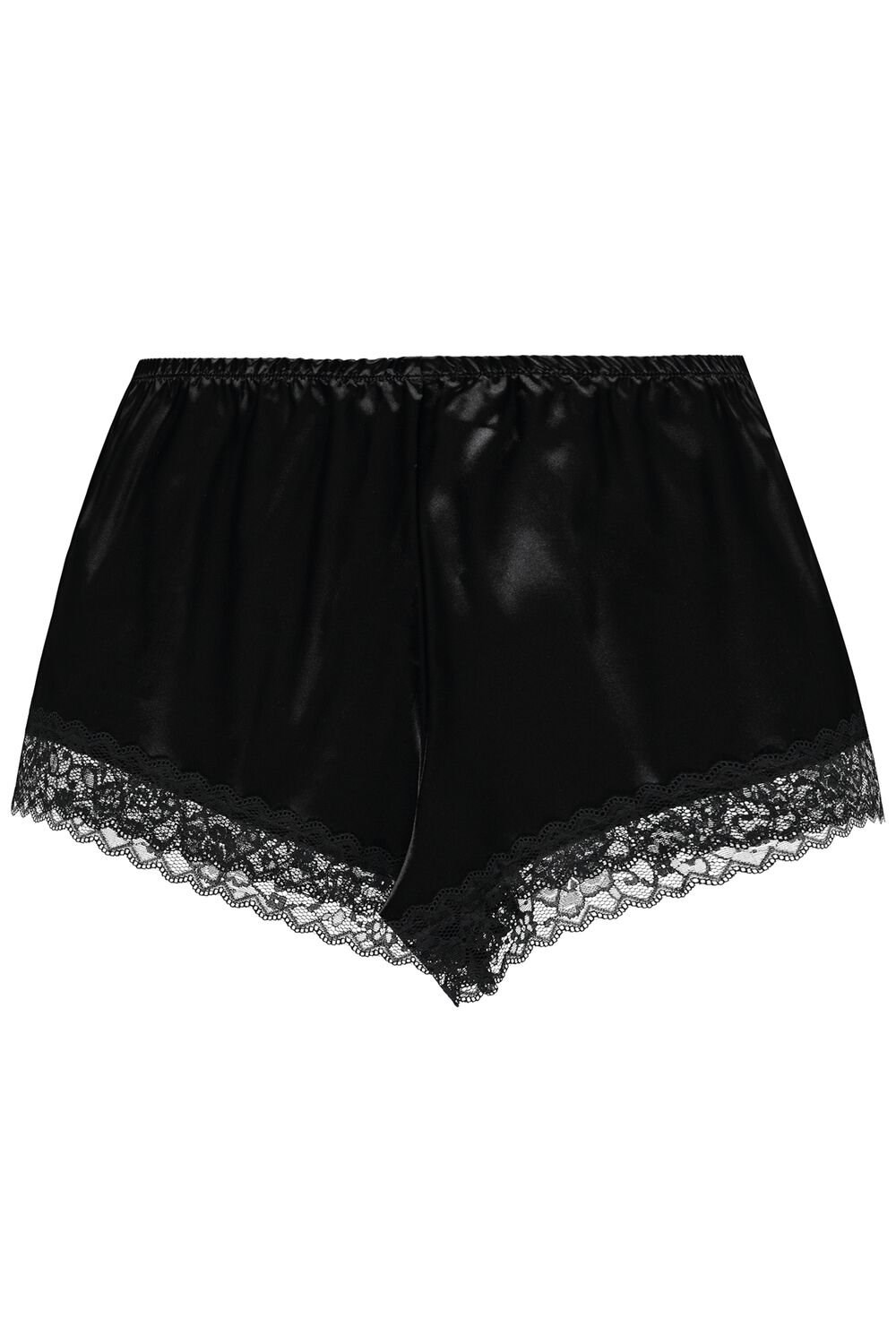 Black Black 019 Tezenis Lace and Satin Shorts | 290173-MTY