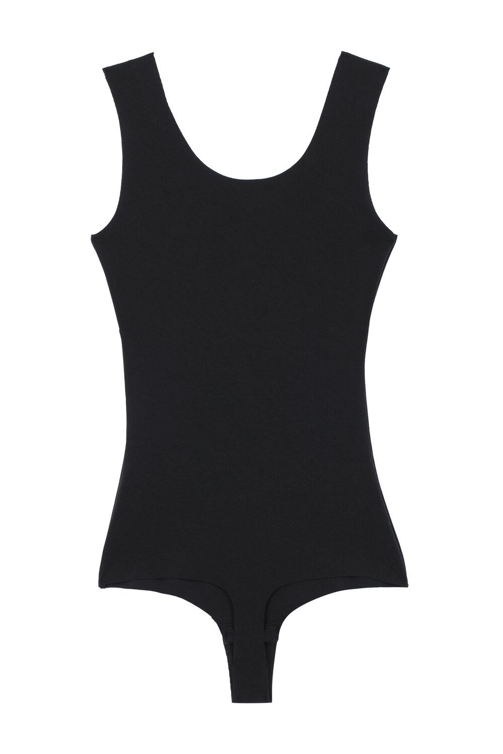 Black Black 019 Tezenis Laser-Cut Cotton Bodysuit | 179562-RKG