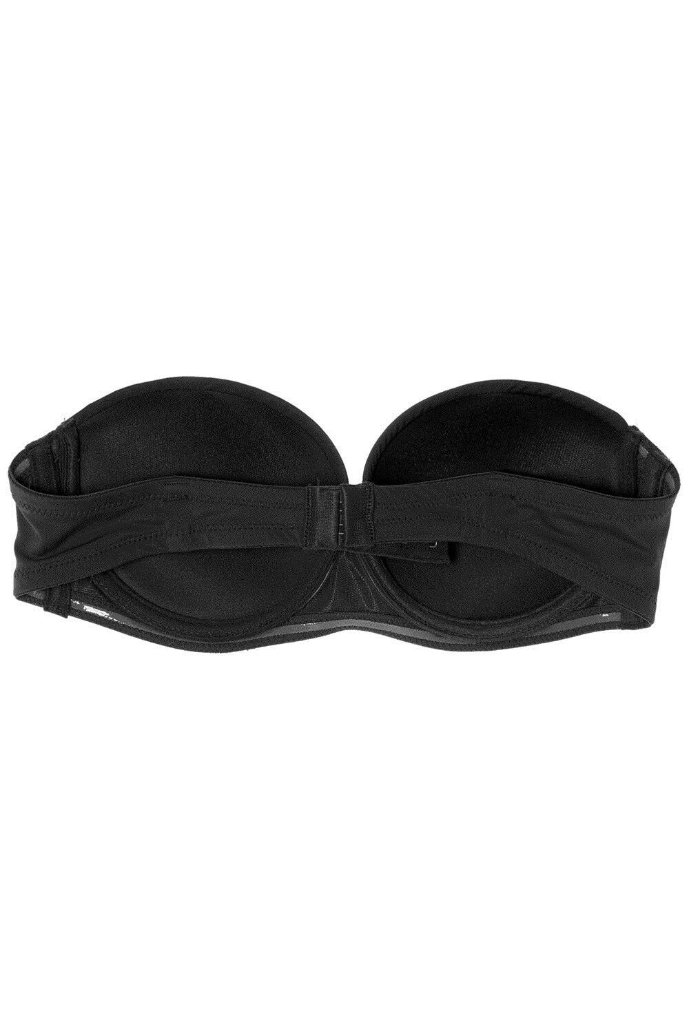 Black Black 019 Tezenis Madrid Bandeau Bra | 257604-YPN