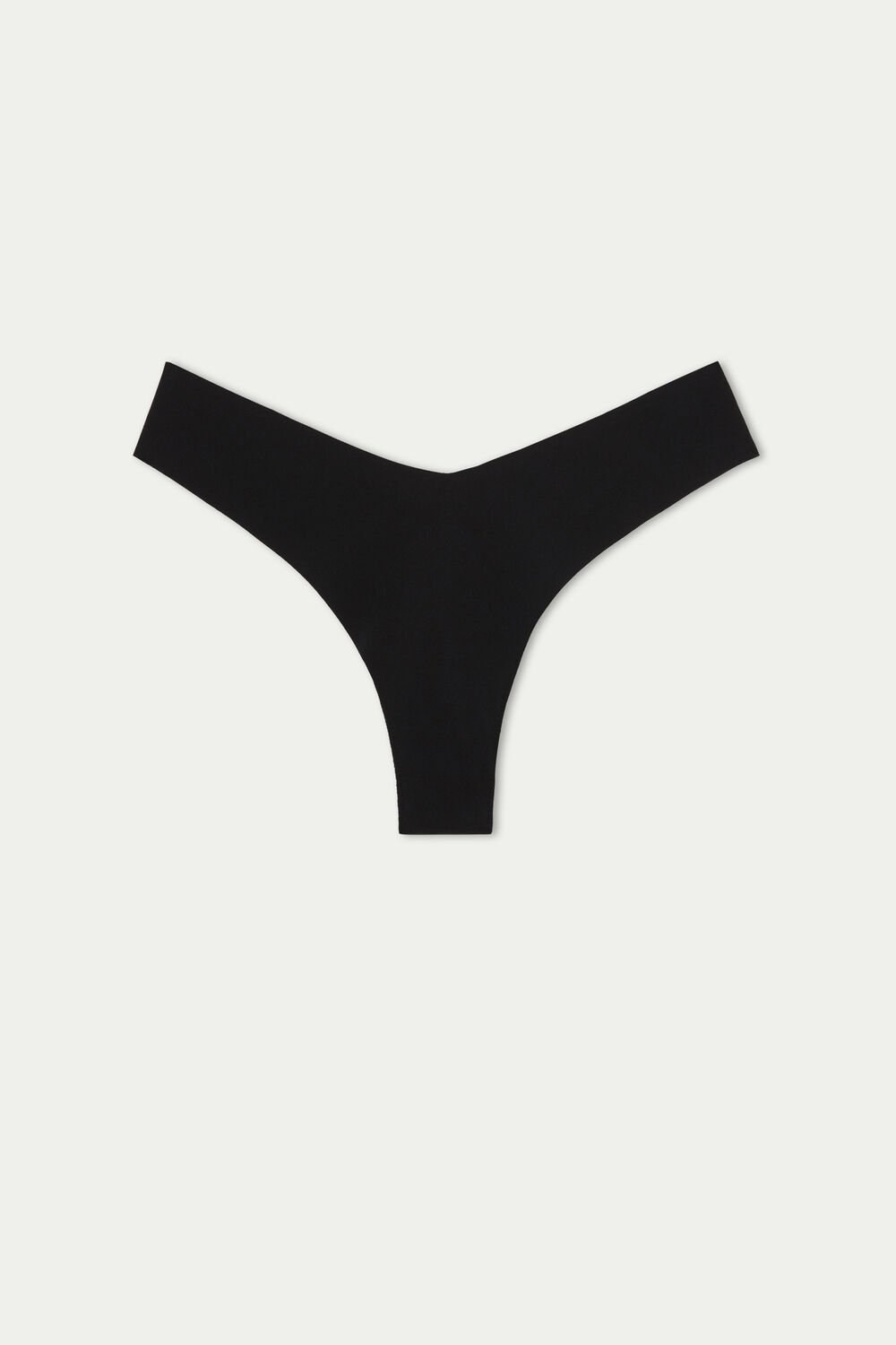 Black Black 019 Tezenis Microfiber V-Shaped Laser-Cut Brazilian Panties | 169287-SHC