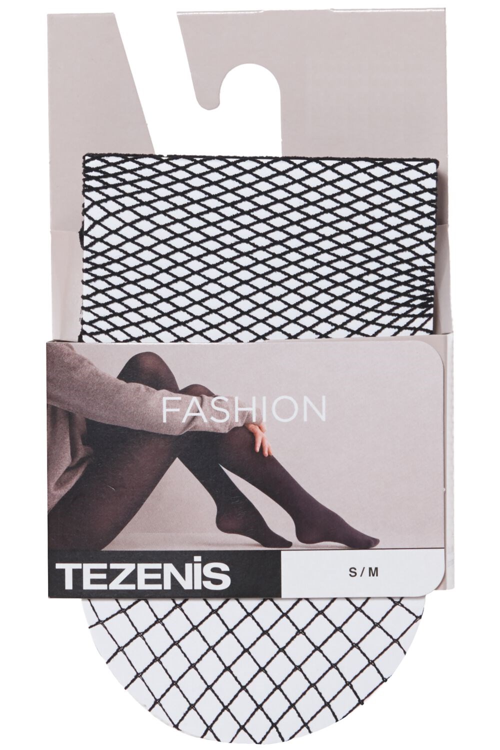 Black Black 019 Tezenis Oversized-Fishnet Tights | 470936-XYB