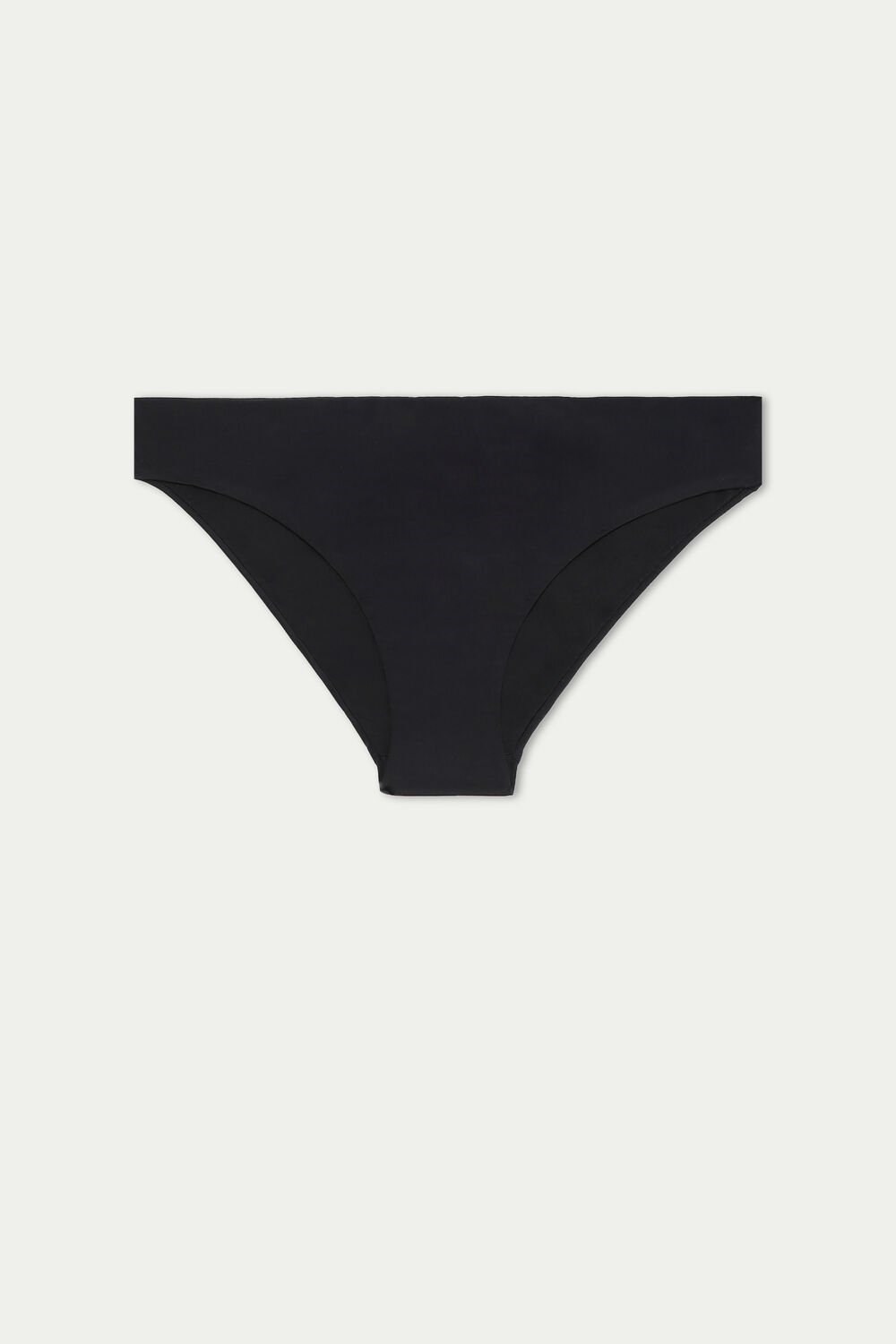 Black Black 019 Tezenis Plain Brief Bikini Bottoms | 028935-QDM