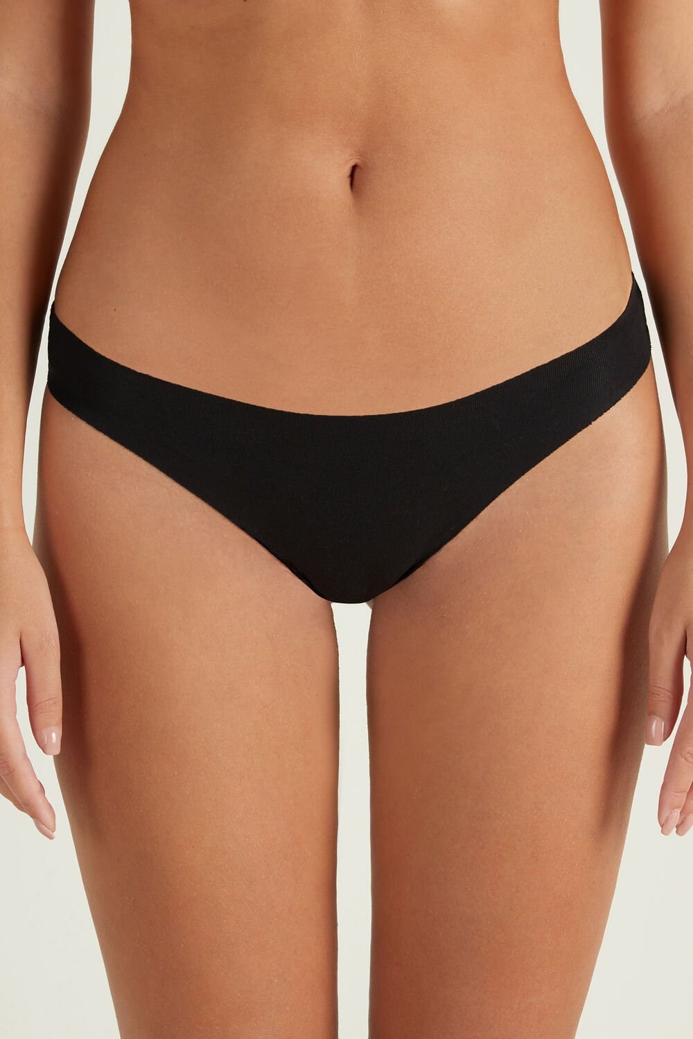 Black Black 019 Tezenis Seamless Cheeky Briefs in Cotton | 598461-PHF