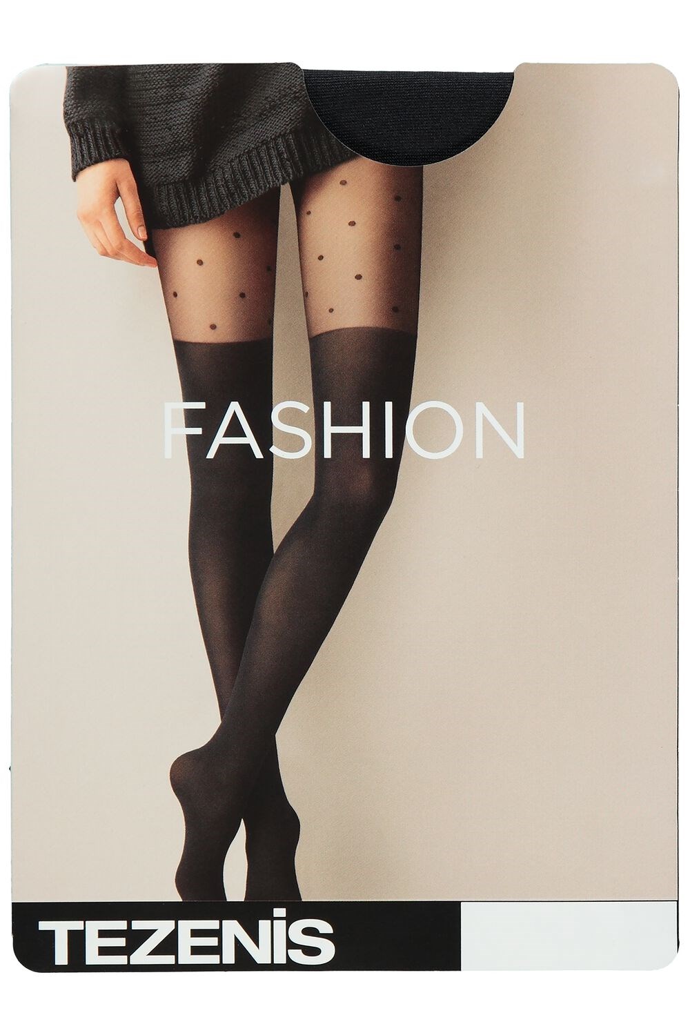 Black Black Dot 5658 Tezenis Over-The-Knee Tights | 481970-XAN