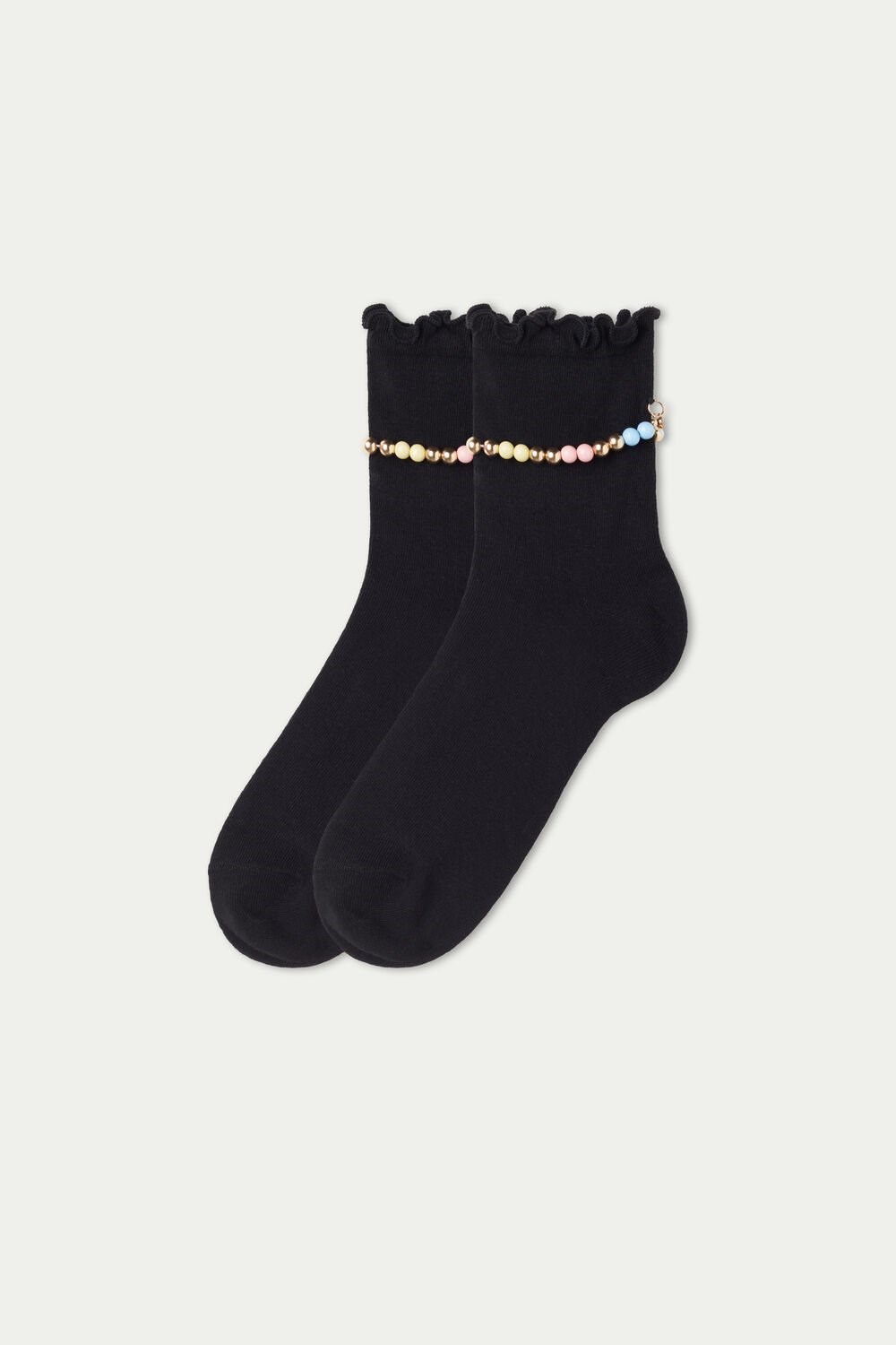 Black Black Love Anklet 449v Tezenis Patterned Cotton Crew Socks | 531476-XMI