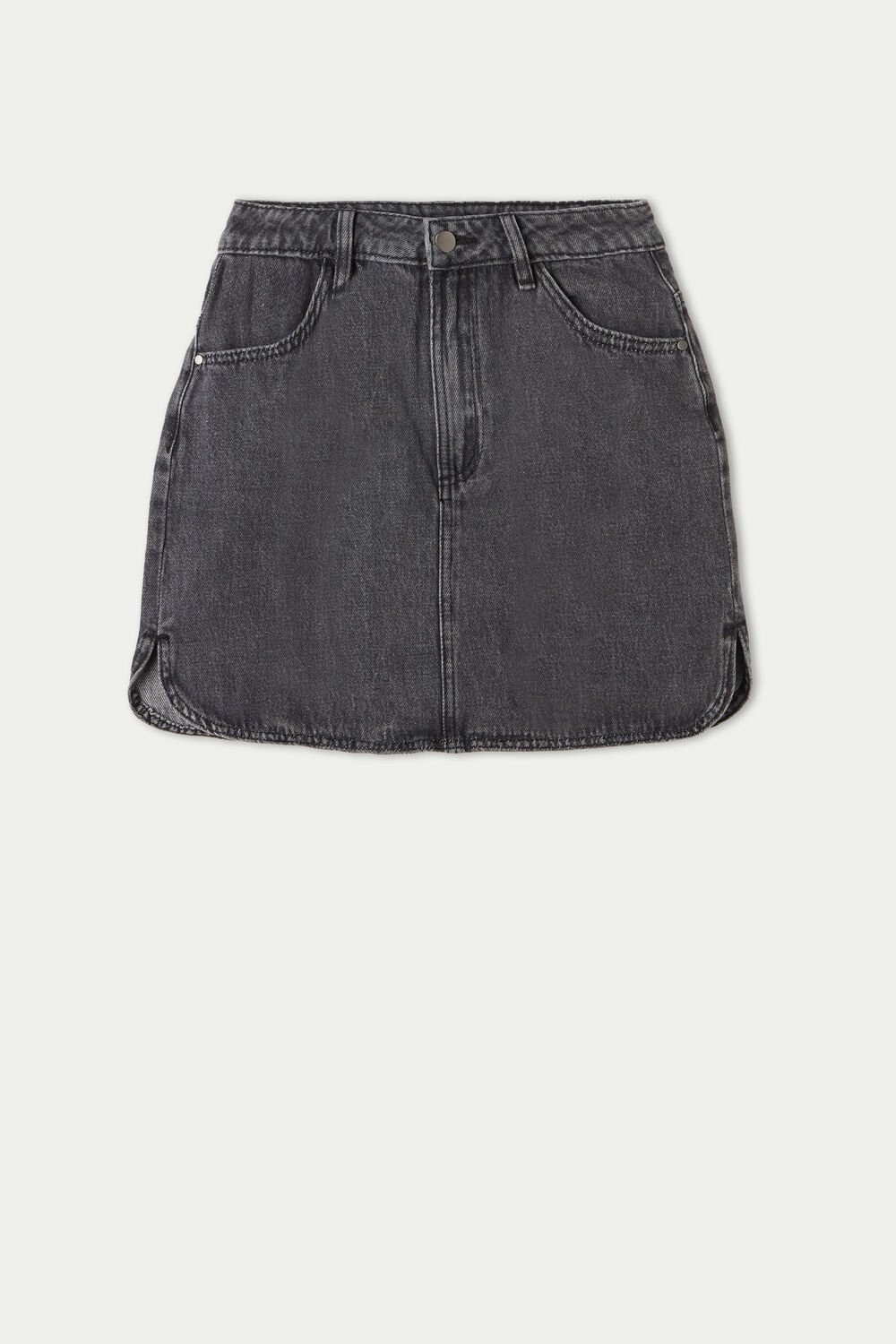 Black Washed Black 331v Tezenis Denim Miniskirt with 4 Pockets | 085234-FDQ