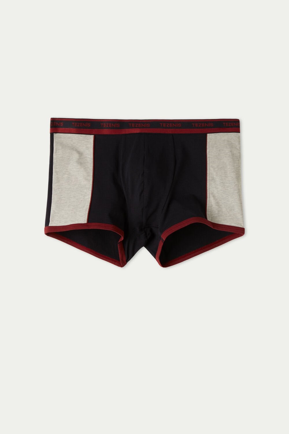 Blue Dark Blue/Brick Red 417v Tezenis Two-tone Cotton Boxers with Logoed Elastic | 394716-KGQ