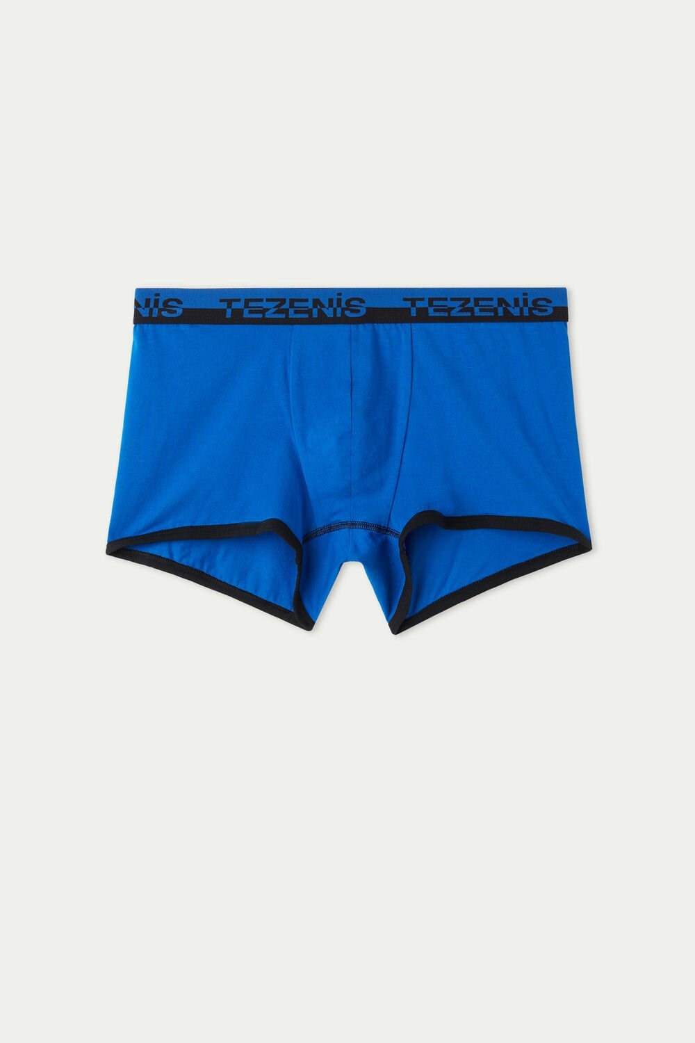 Blue Deep Blue/Black 410v Tezenis Cotton Boxers with Logo Elastic Band | 207594-IYA