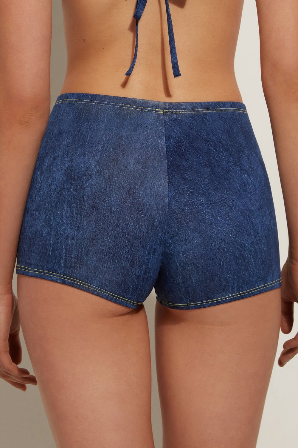 Blue Denim Print 577v Tezenis Denim Boyshorts | 872406-FAY