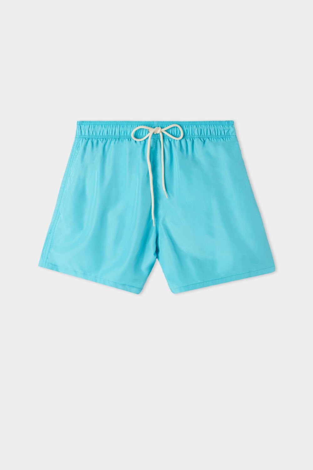 Blue Marine Turquoise 619v Tezenis Recycled Fabric Basic Short Swim Trunks | 629037-LIM