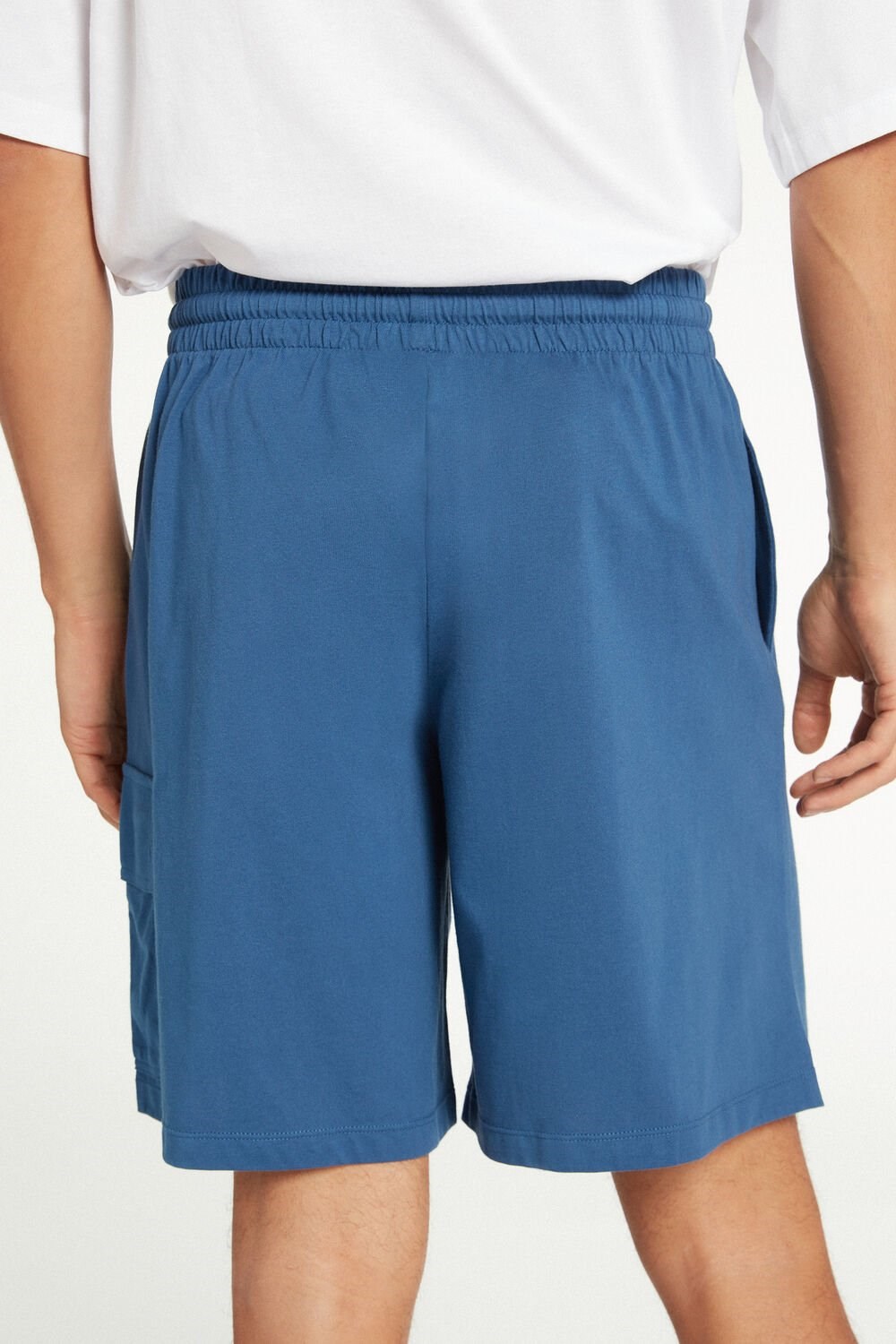 Blue Riviera Blue 524v Tezenis Men’s Cotton Shorts with Pockets | 127085-LUI