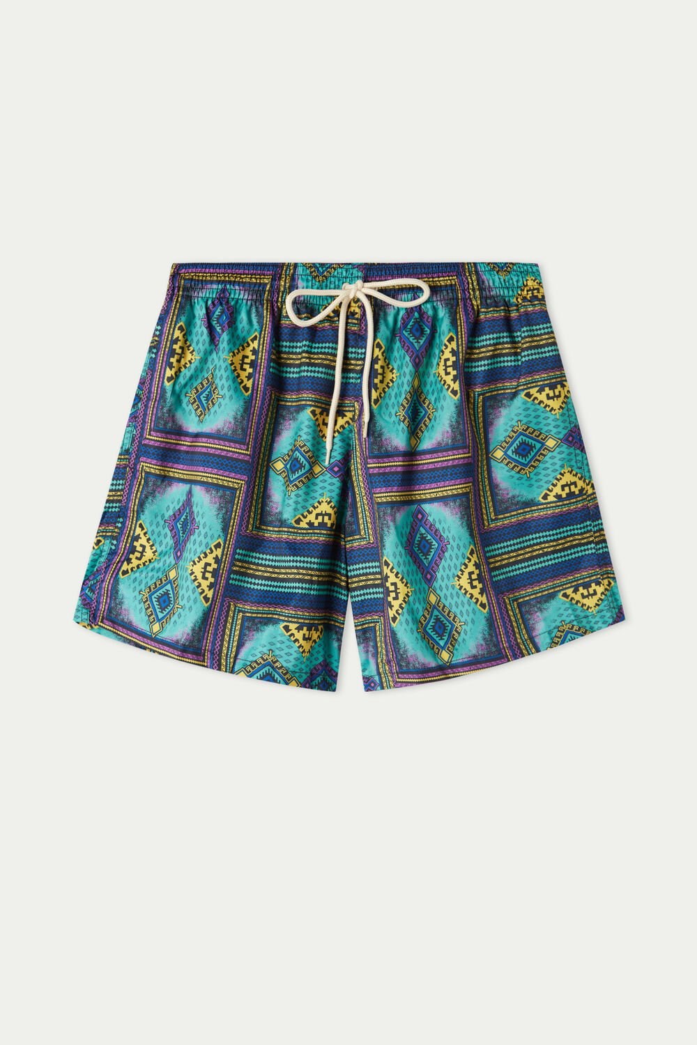 Blue Tribal Print 607v Tezenis Printed Swim Trunks | 673542-TCE