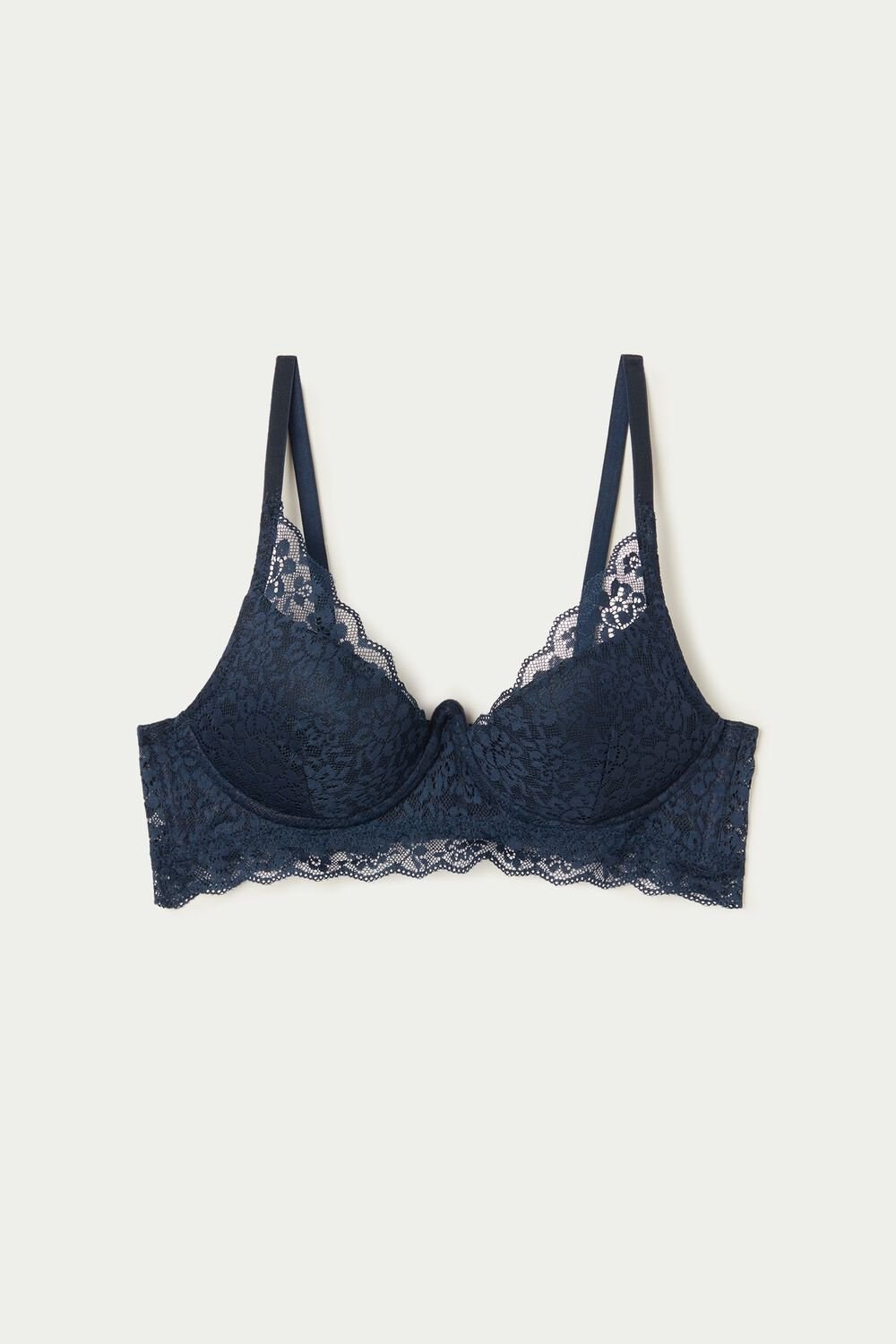 Blue Ultimate Blue 624t Tezenis Malibu Recycled Lace Super Push-Up Bra | 812354-GRH