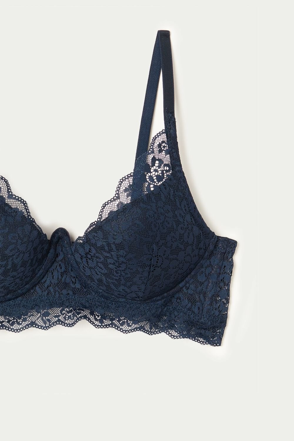 Blue Ultimate Blue 624t Tezenis Malibu Recycled Lace Super Push-Up Bra | 812354-GRH