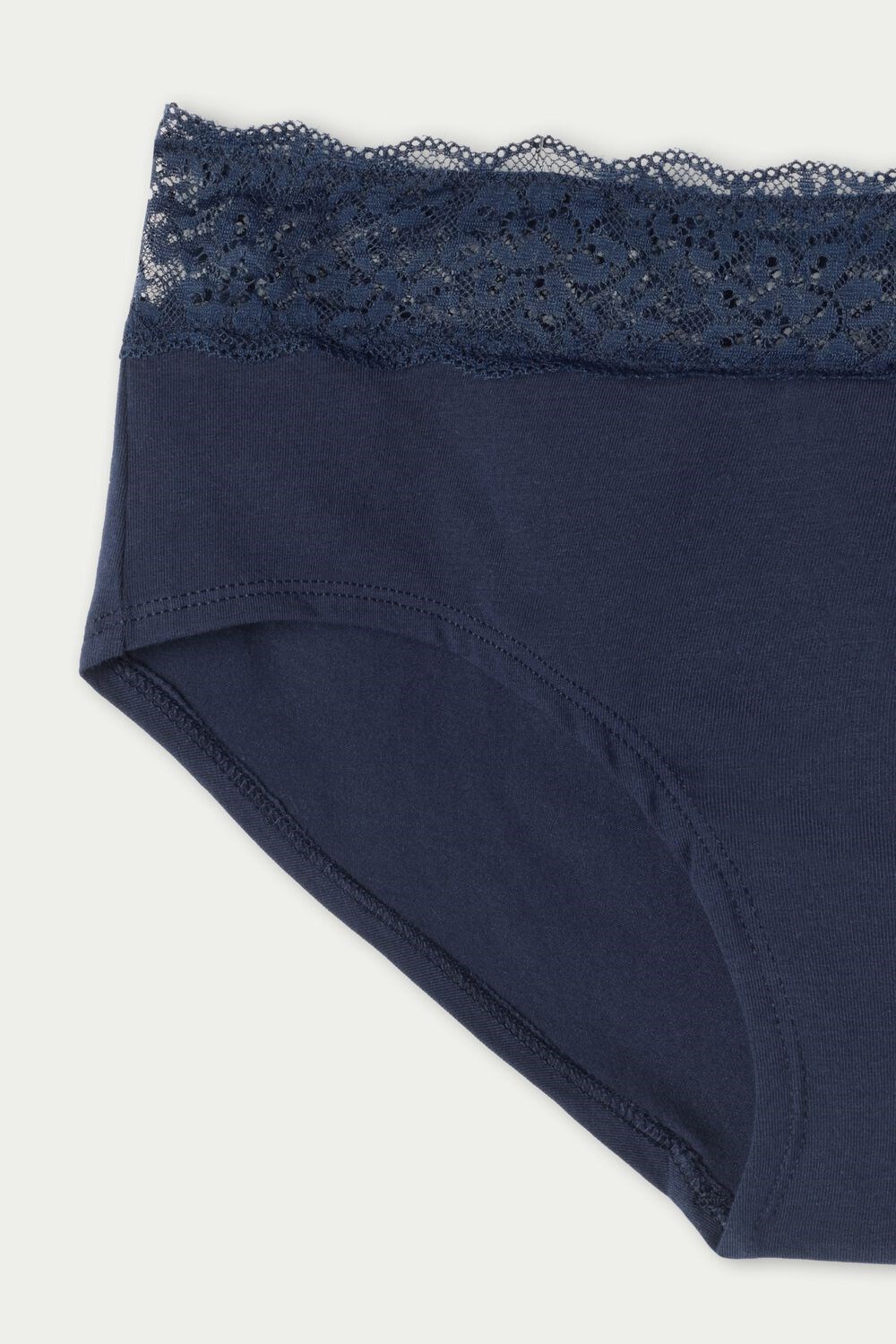 Blue Ultimate Blue 624t Tezenis Recycled Cotton and Lace Boyshorts | 052134-XCL