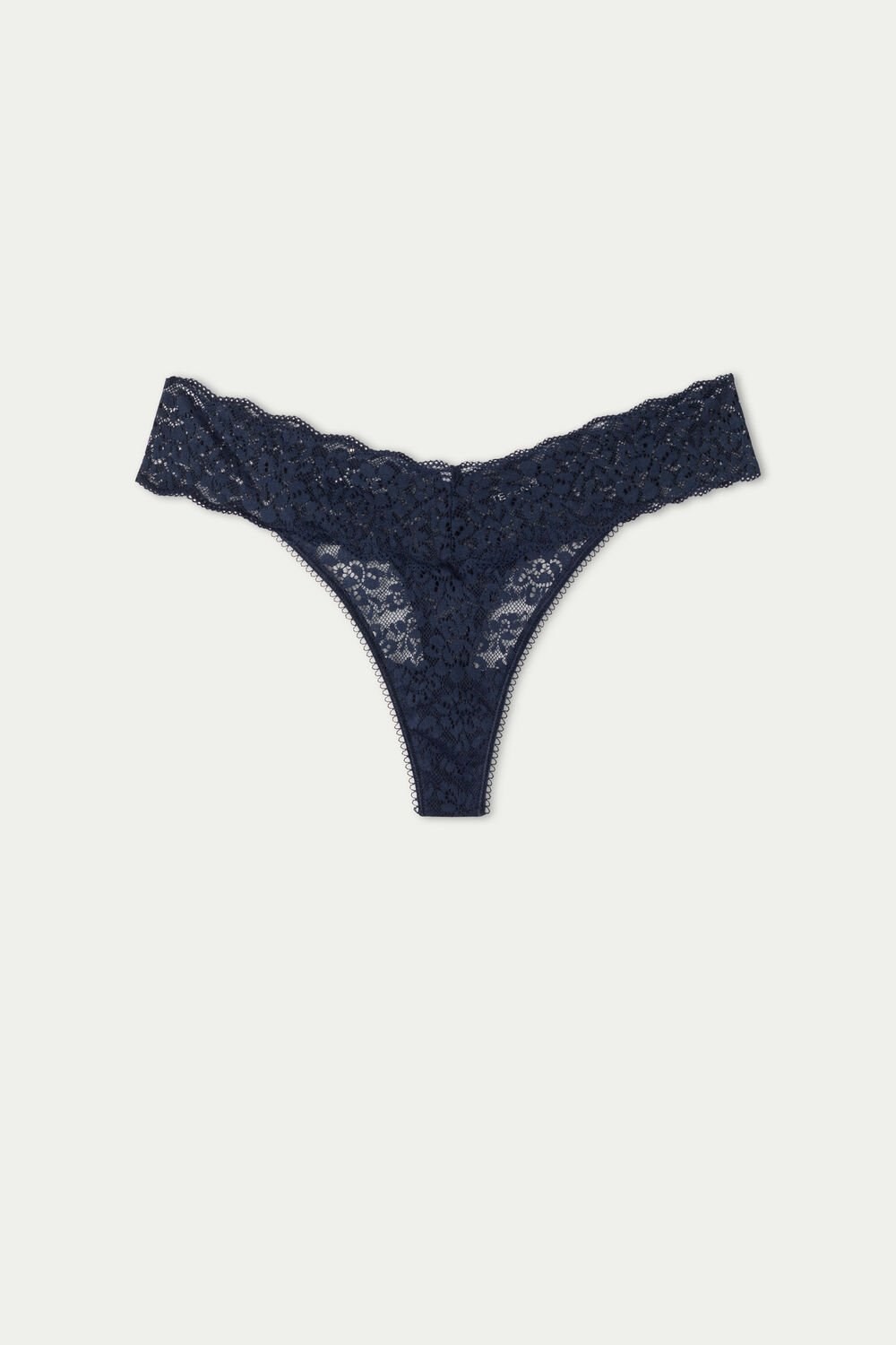 Blue Ultimate Blue 624t Tezenis Recycled Lace High-Cut Thong | 390164-FJR