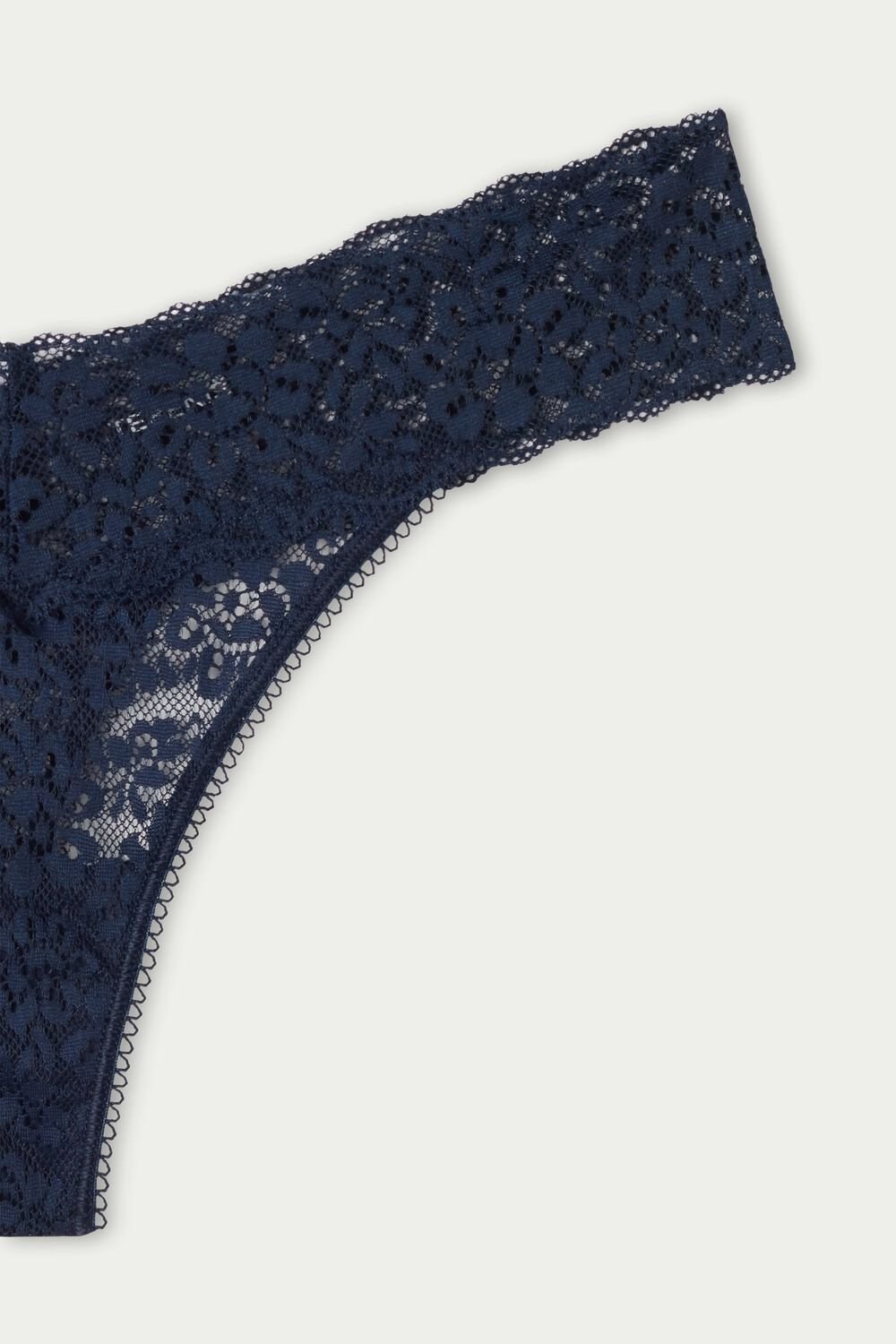 Blue Ultimate Blue 624t Tezenis Recycled Lace High-Cut Thong | 390164-FJR