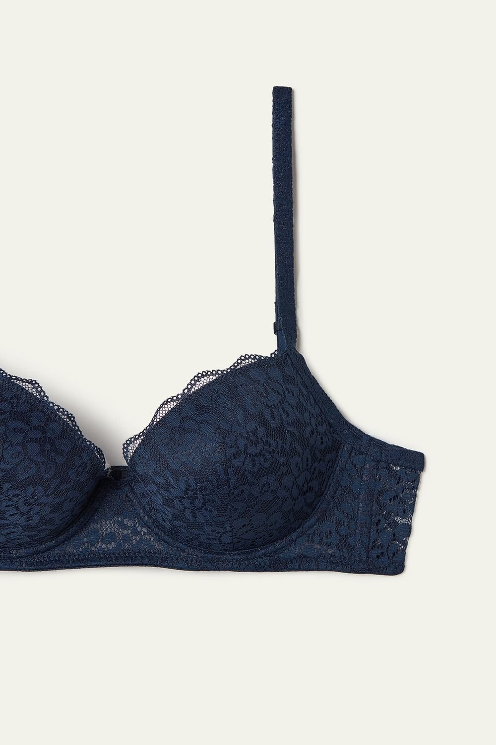 Blue Ultimate Blue 624t Tezenis Wien Recycled Lace Lightly Padded Balconette Bra | 435076-CJF