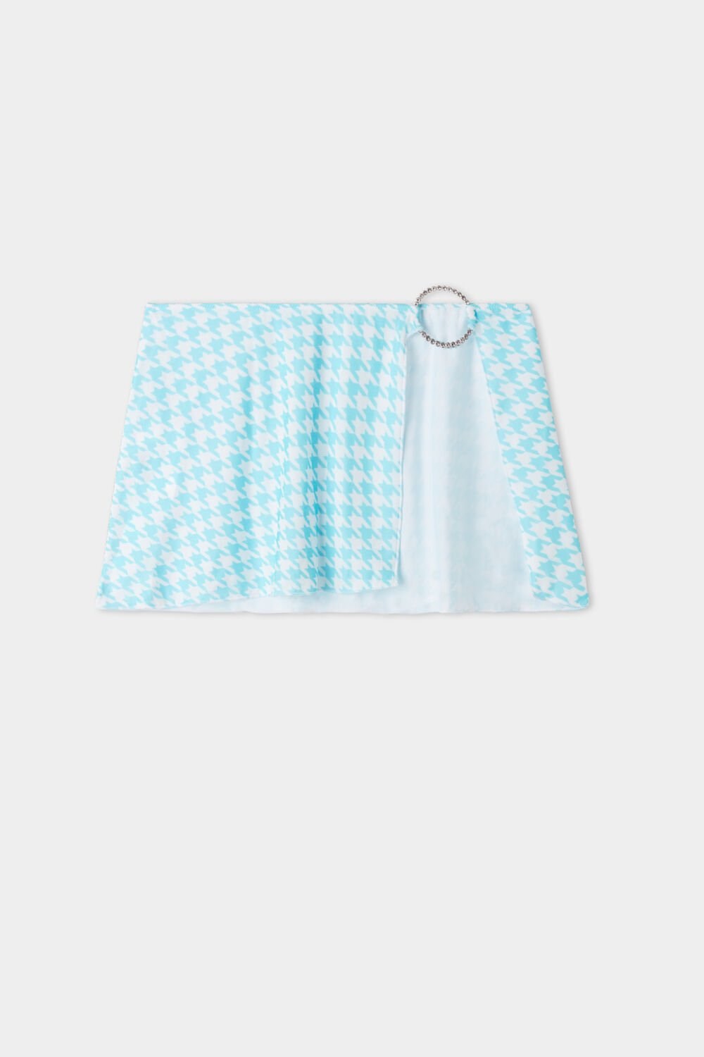 Blue White Houndstooth Print 514v Tezenis Sparkling Jewels Pareo Mini Skirt | 476592-KRX