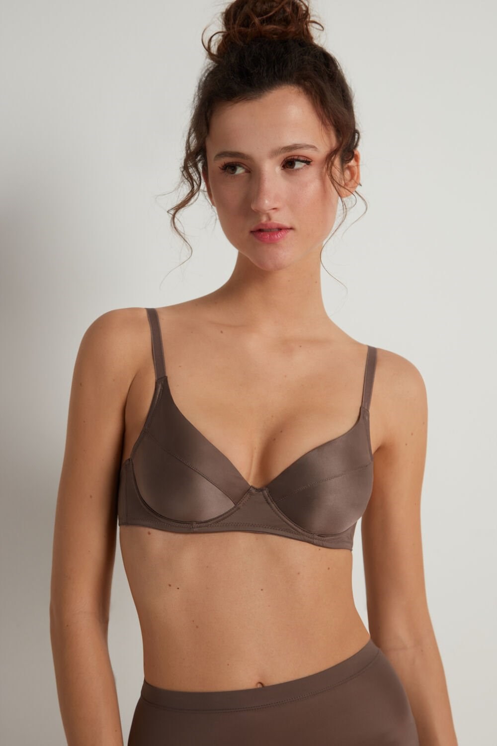 Brown Almond 808v Tezenis Paris Ultralight Shaping Balconette Bra | 280975-HAF