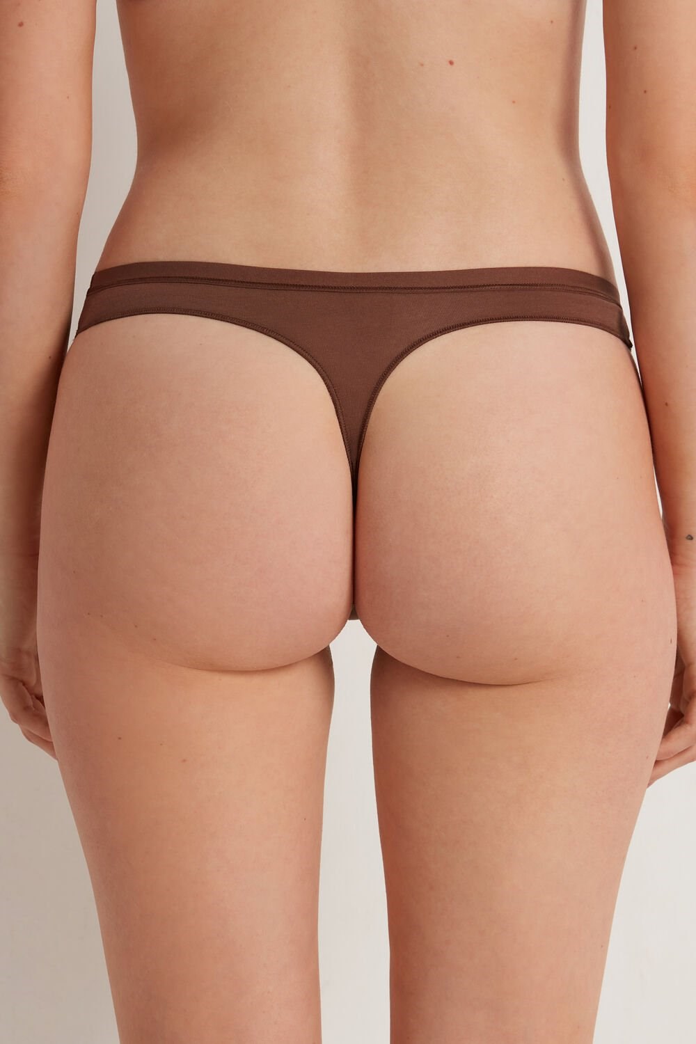 Brown Earth Brown 633v Tezenis Cotton G String | 362749-MDU