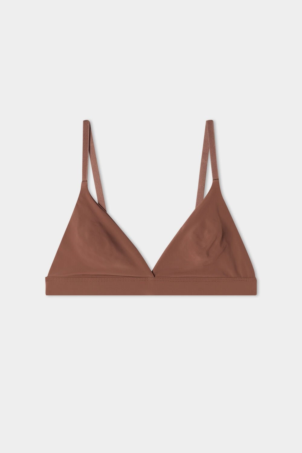 Brown Earth Brown 633v Tezenis Lisbon Recycled Microfiber Triangle Bra | 670213-WCP