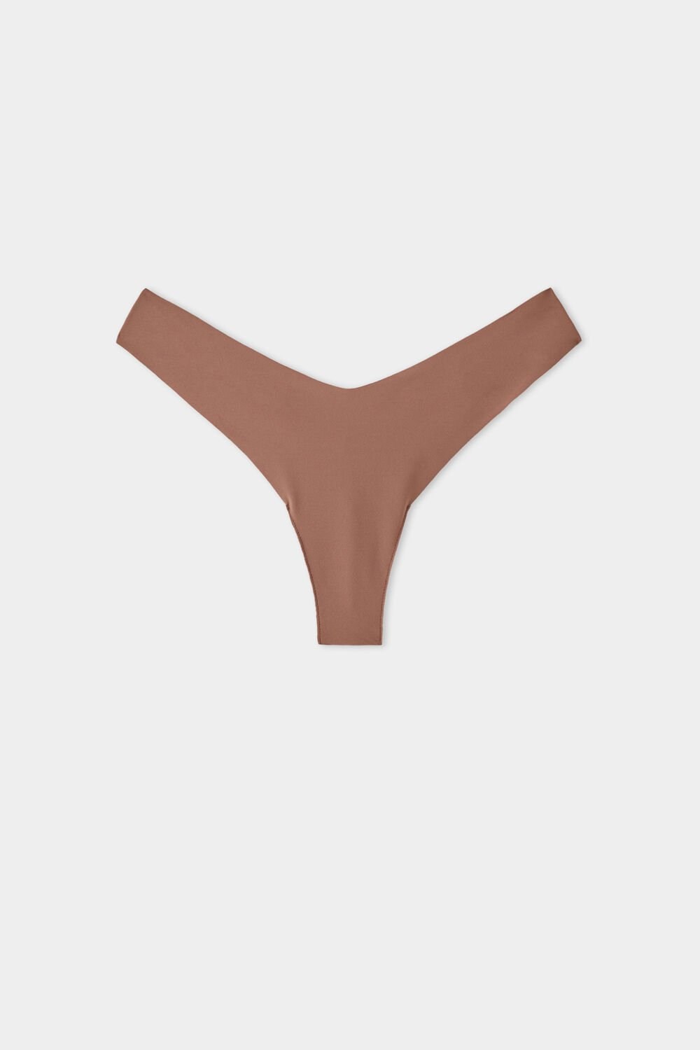 Brown Earth Brown 633v Tezenis Microfiber V-Shaped Laser-Cut Brazilian Panties | 758930-TUX