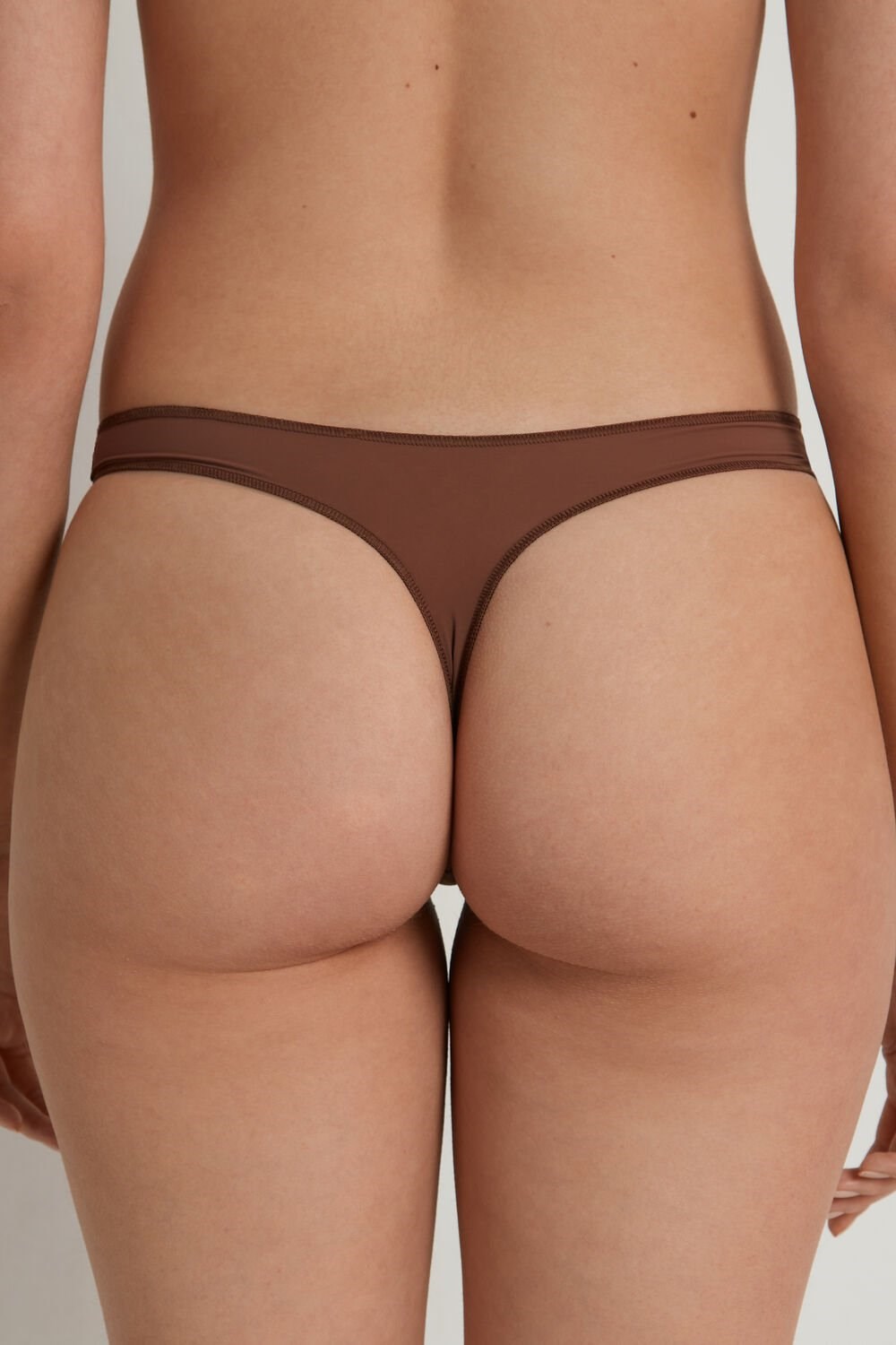 Brown Earth Brown 633v Tezenis Microfiber G String | 867503-RDV