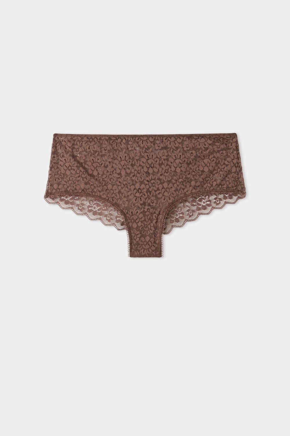 Brown Earth Brown 633v Tezenis Recycled Lace Boyshorts | 064312-NFU