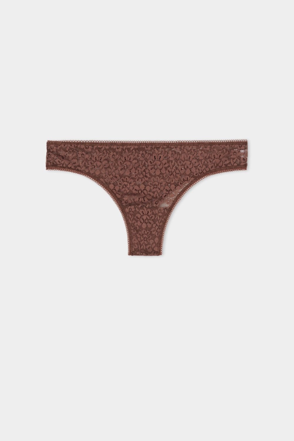 Brown Earth Brown 633v Tezenis Recycled Lace Brazilian Panties | 193482-TOU