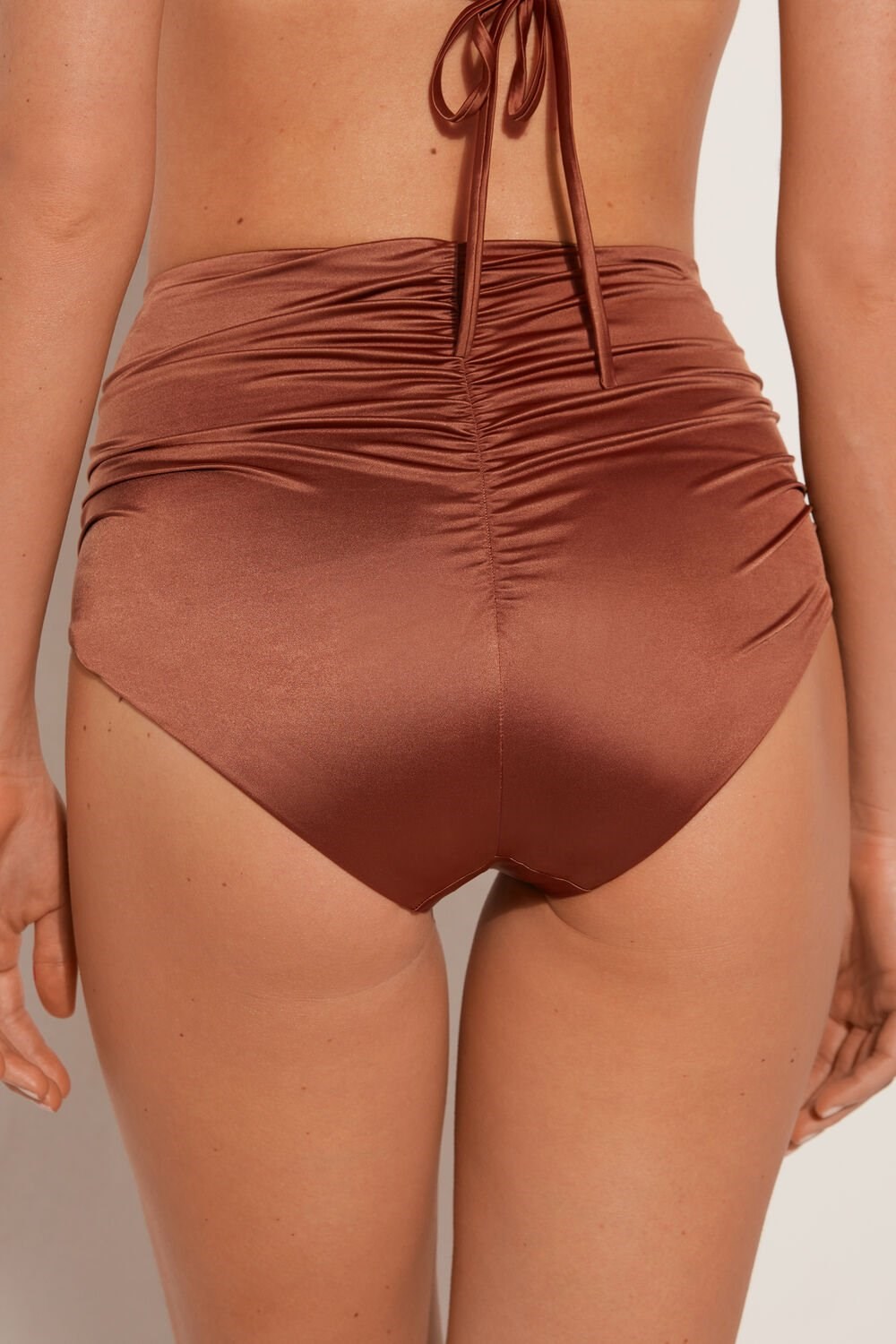 Brown Medium Brown 545v Tezenis Elegant Dream High-Waisted Panties | 261395-CXG