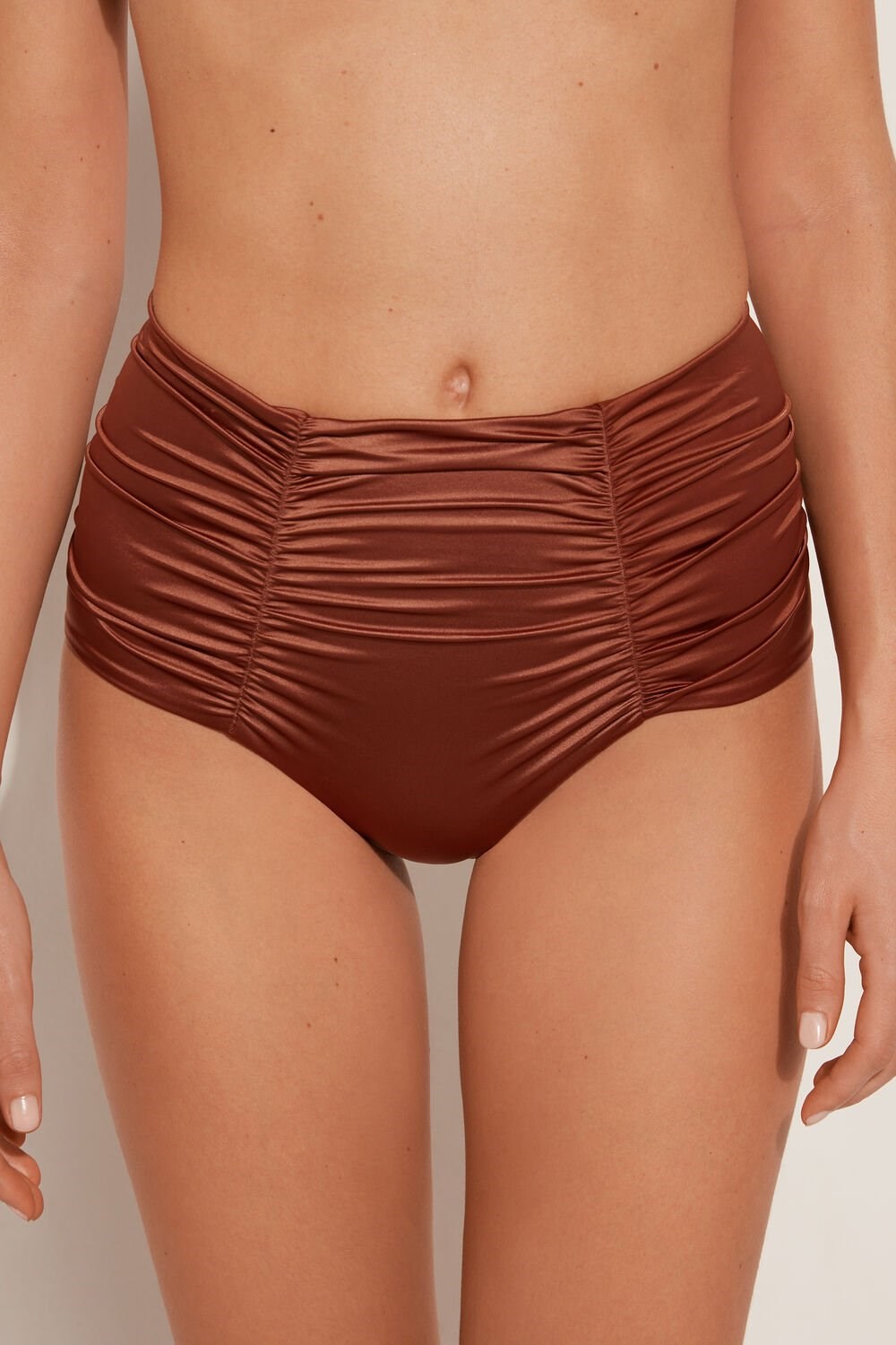 Brown Medium Brown 545v Tezenis Elegant Dream High-Waisted Panties | 261395-CXG