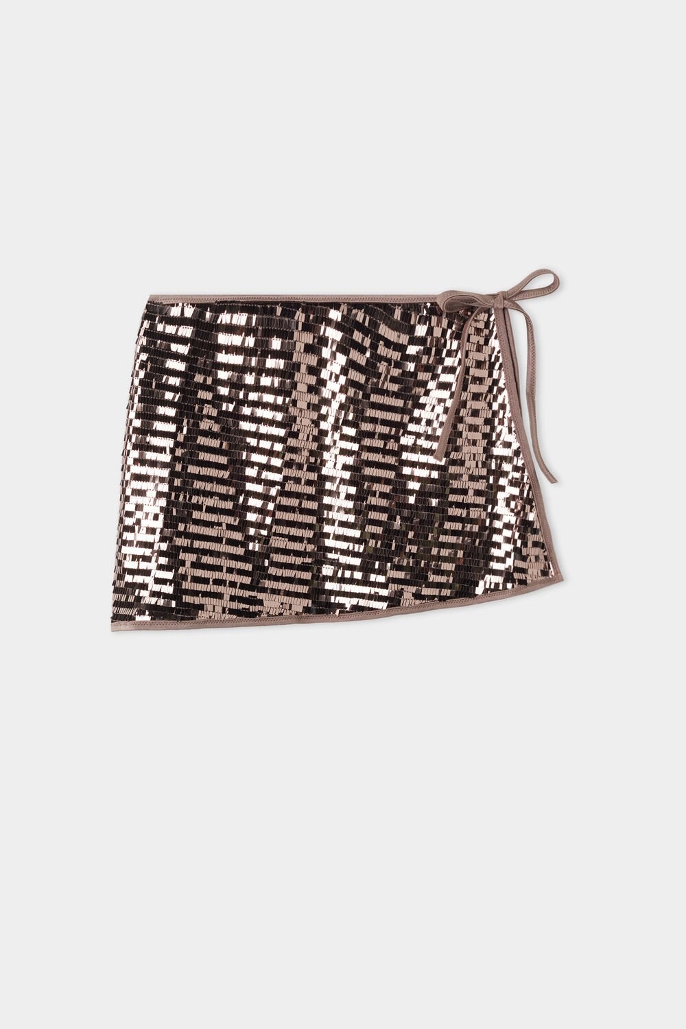 Brown Sand Brown 544v Tezenis Riviera Sequin Pareo Mini Skirt | 051936-CTV