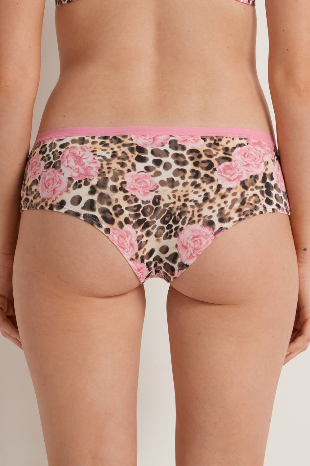 Floral Animal-print Rose Print 600v Tezenis Printed Cotton Boyshorts | 847516-OFG